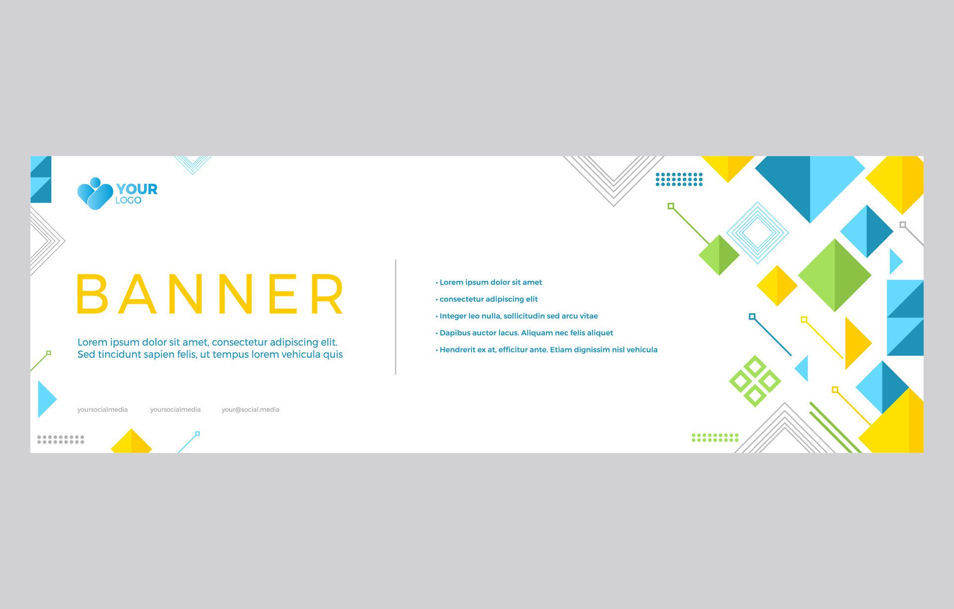 Modern White Banner template Free Vector