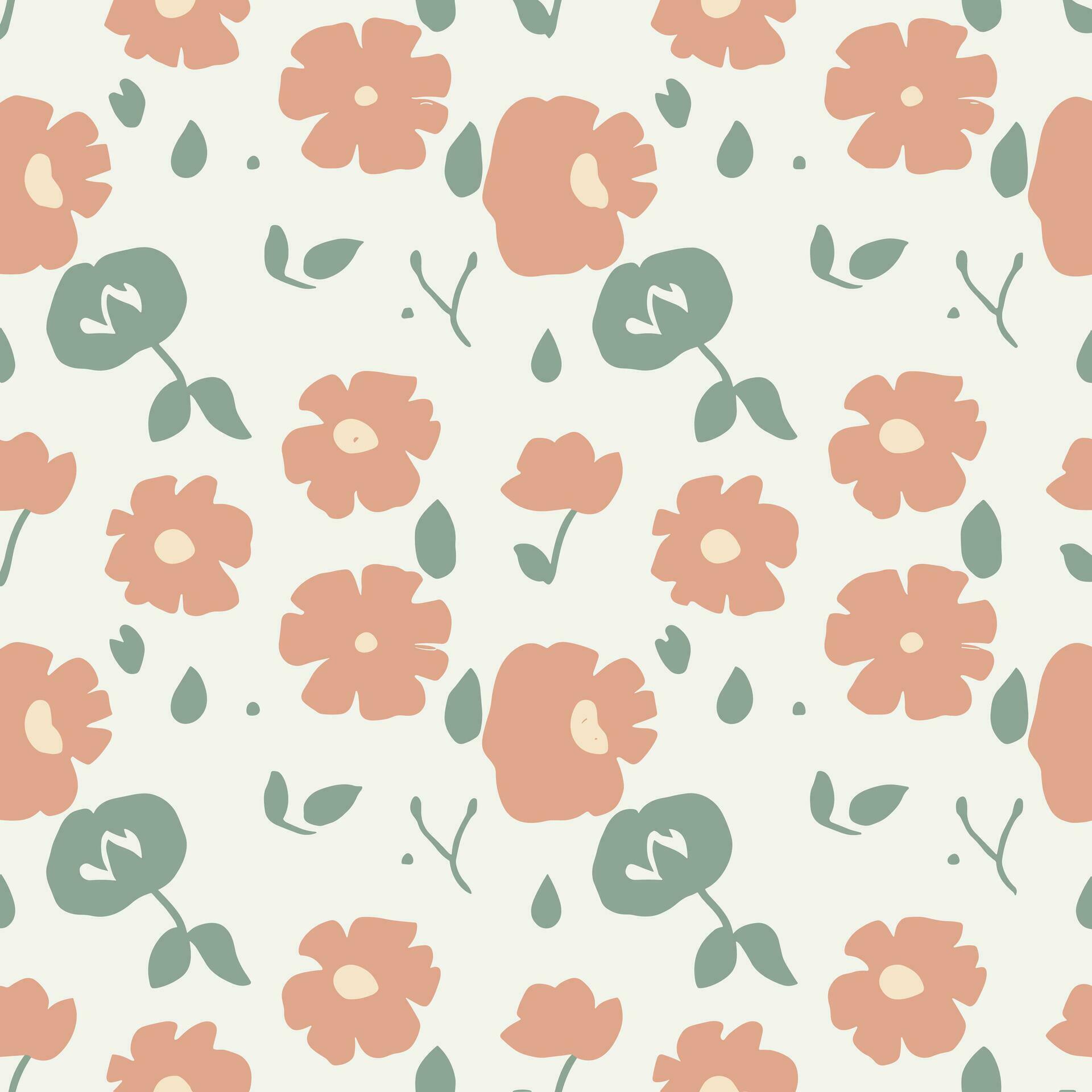 Vector flower pattern background design illustration Stock Free