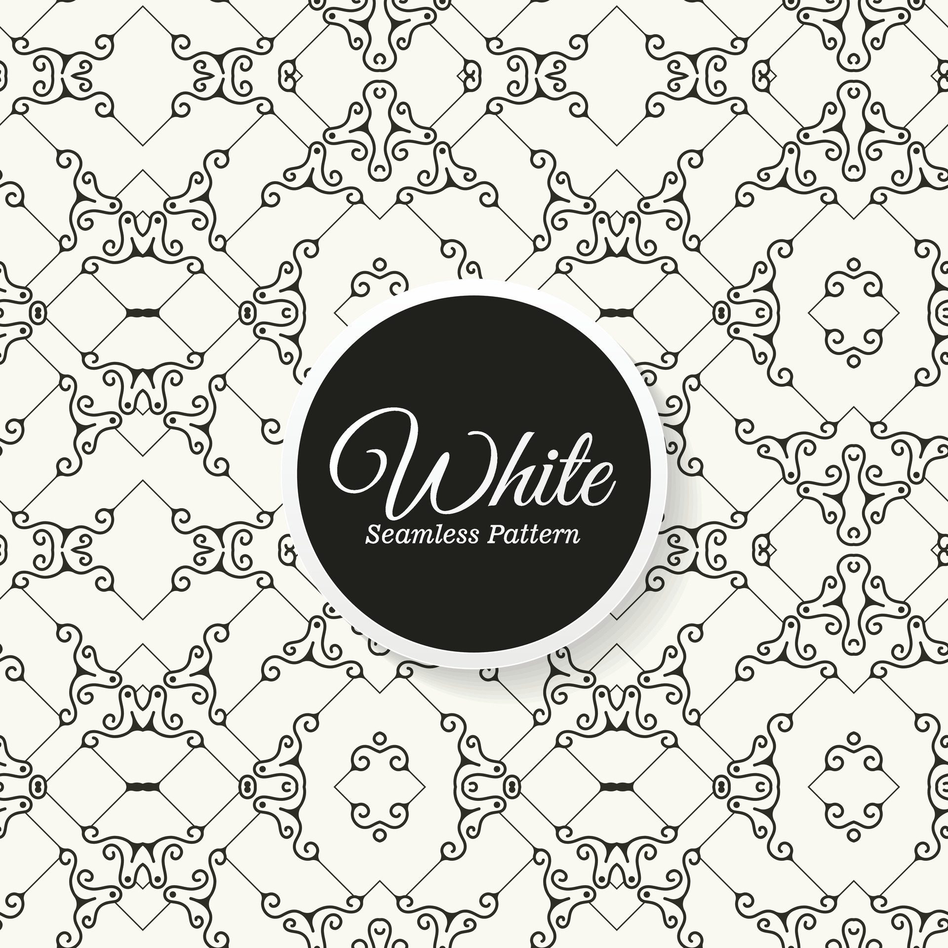 elegant white seamless pattern design Free Vector