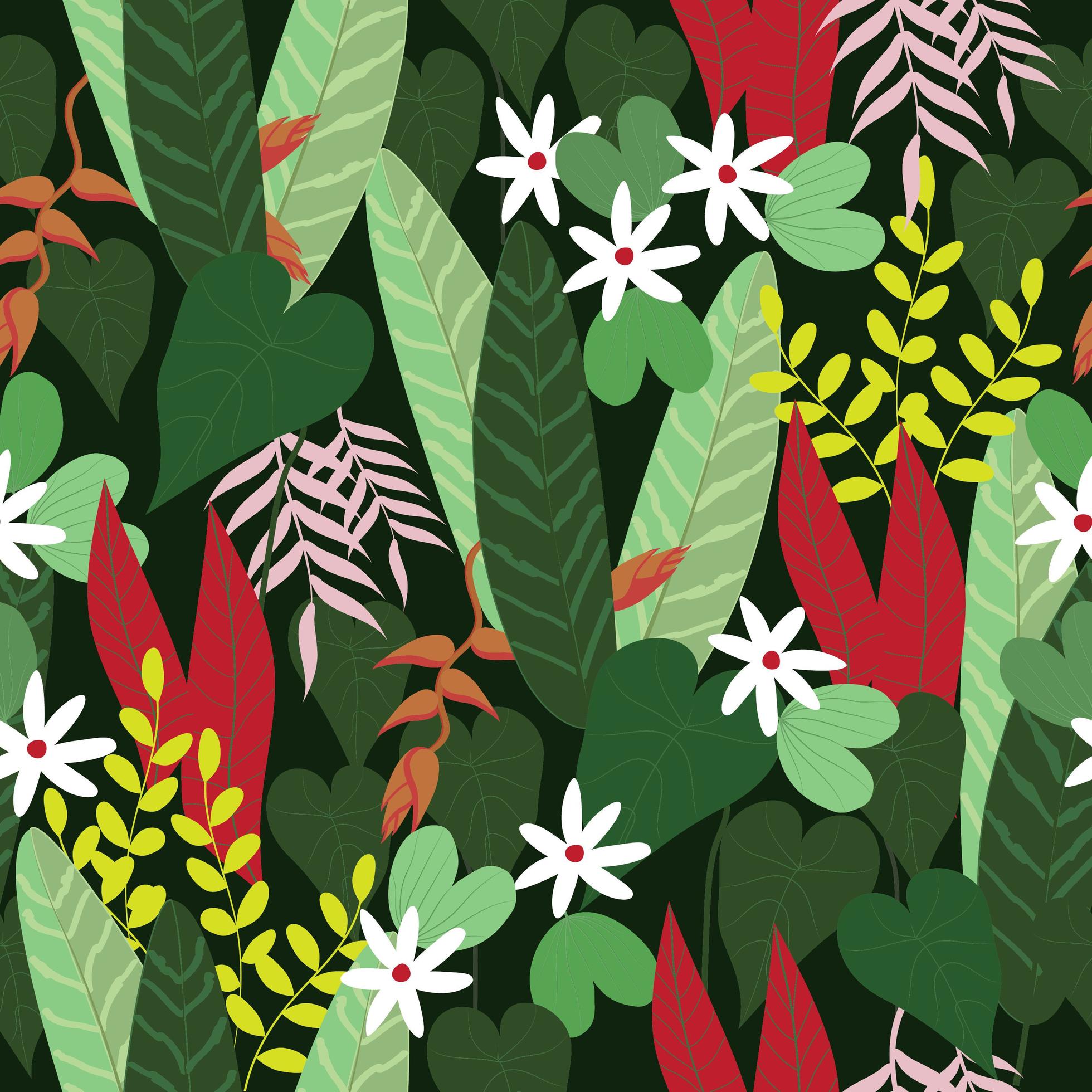 Tropical Flowers Pattern Stock Free