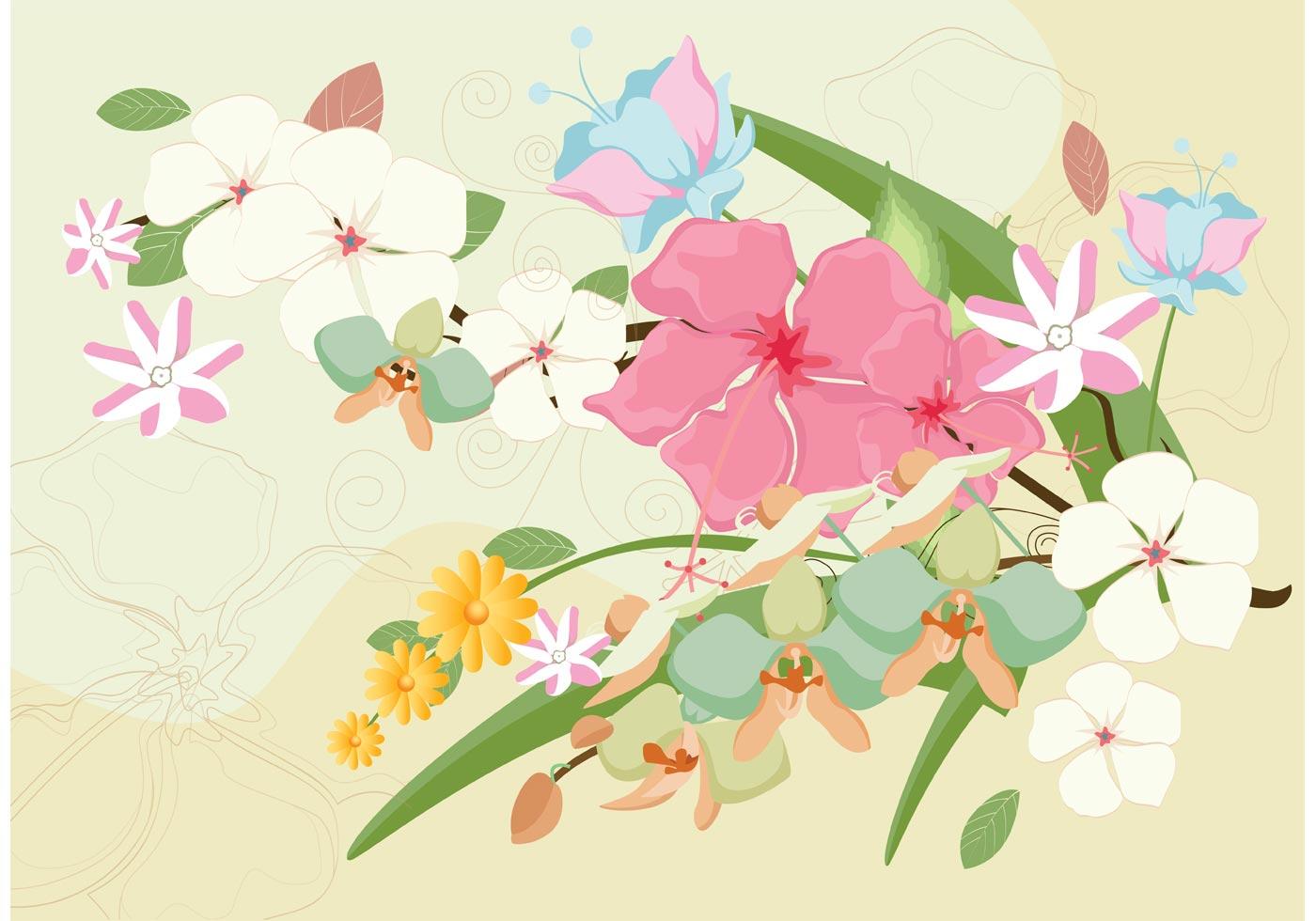 Beautiful Polynesian Flowers Vector Stock Free and Free SVG