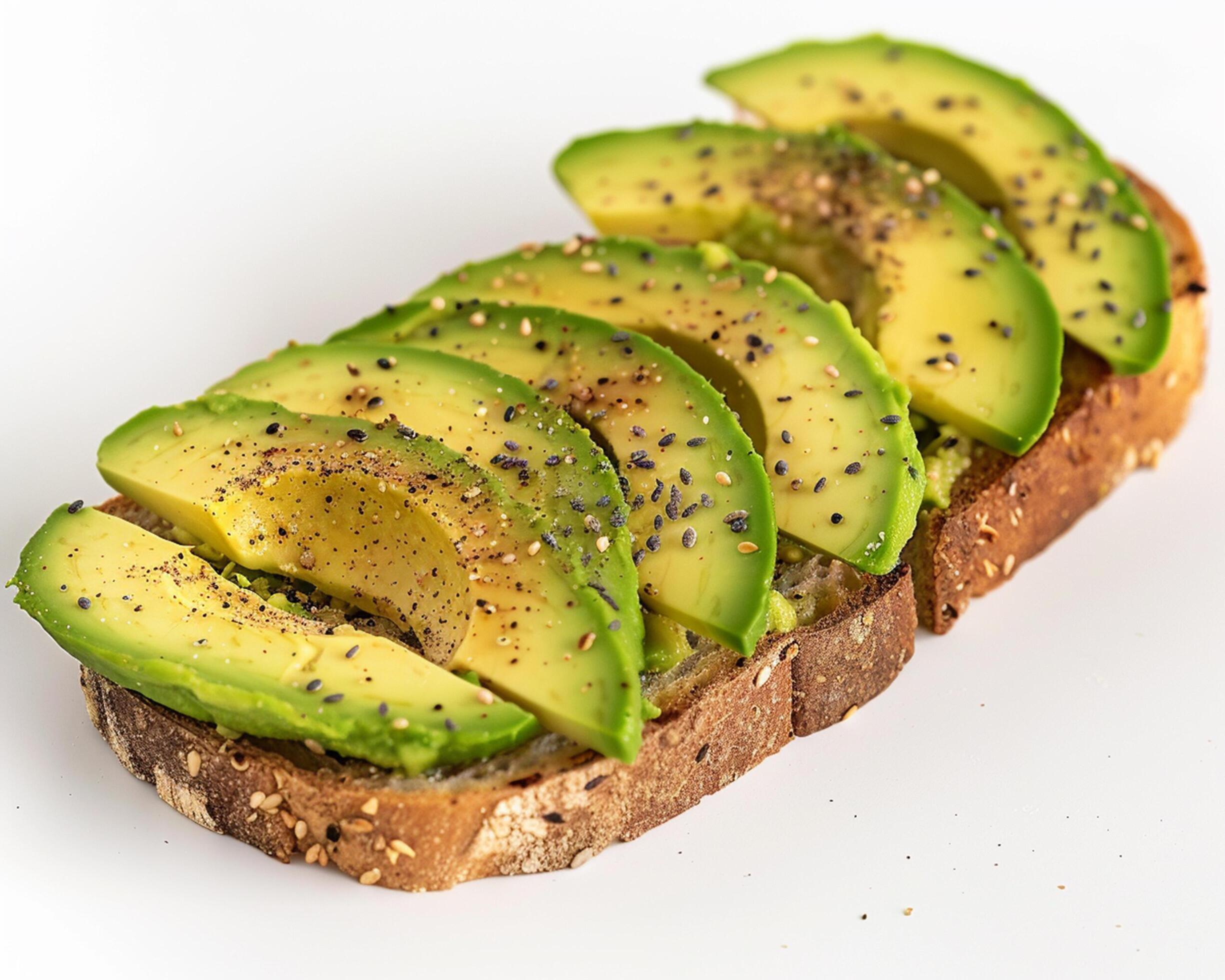 avocado toast with seeds Stock Free