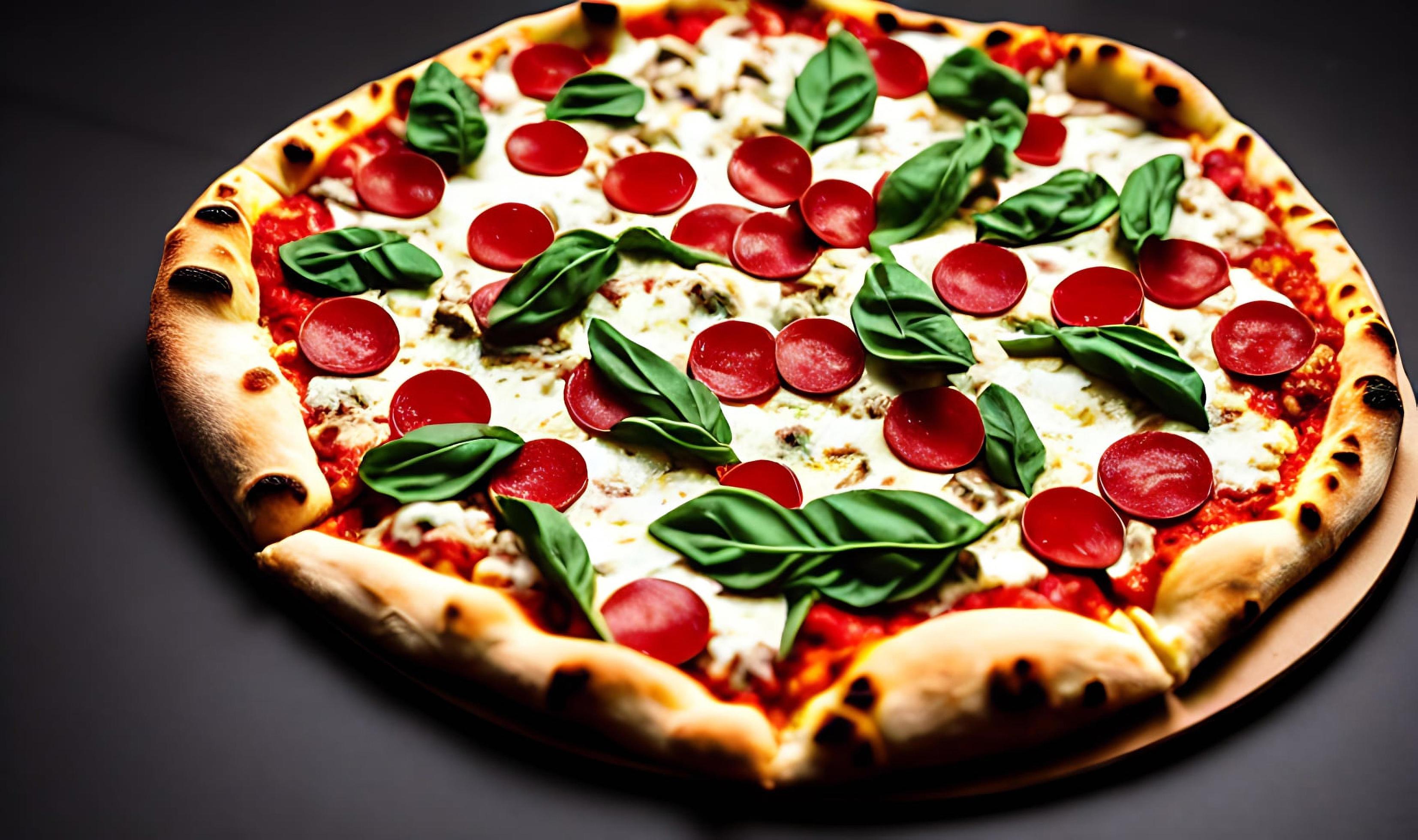 Pizza. Traditional Italian cuisine fast food. Stock Free