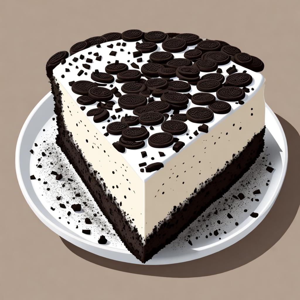 Oreo cheesecake 2D vector by @ai_generated