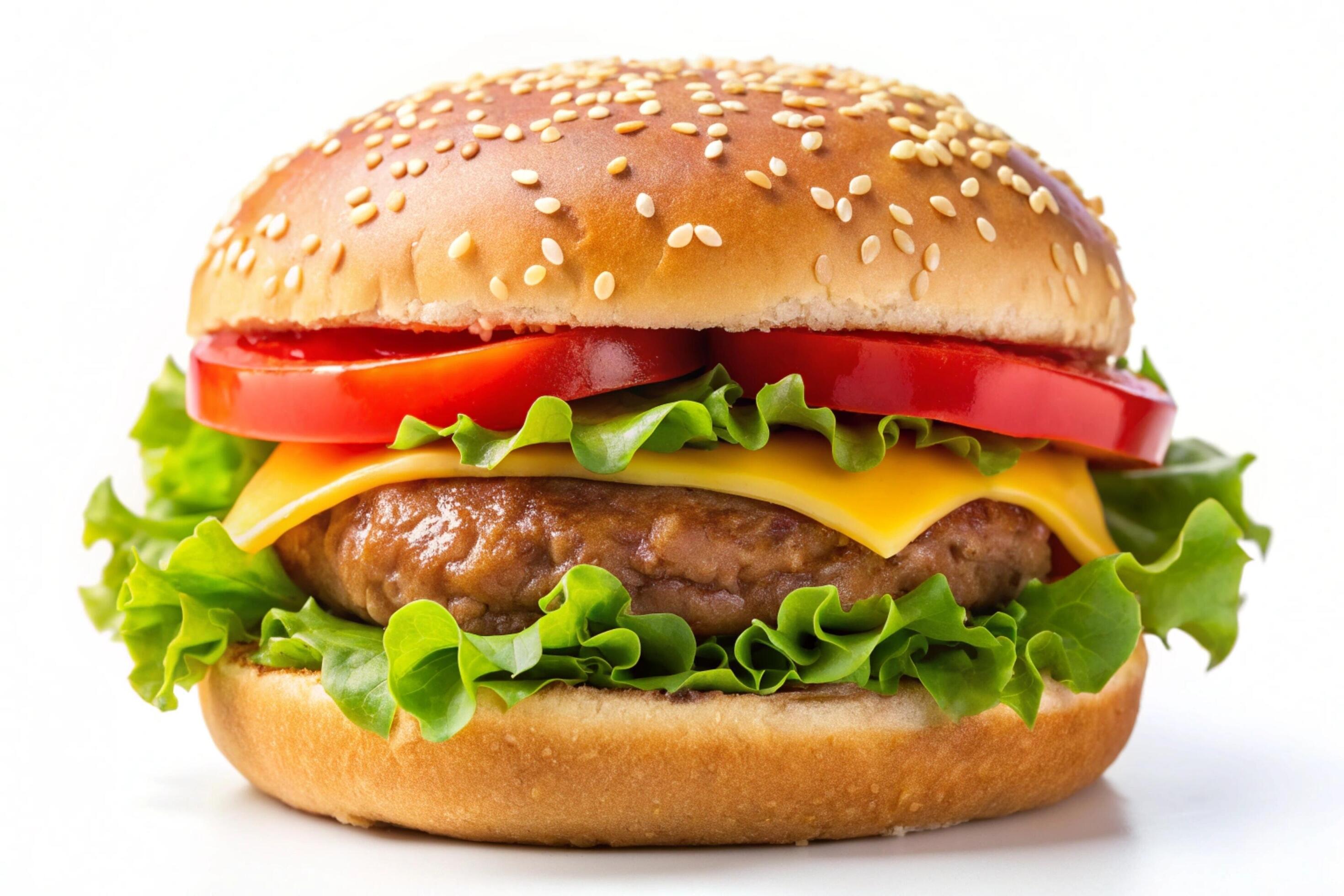 Burger photo isolated on clean background Stock Free