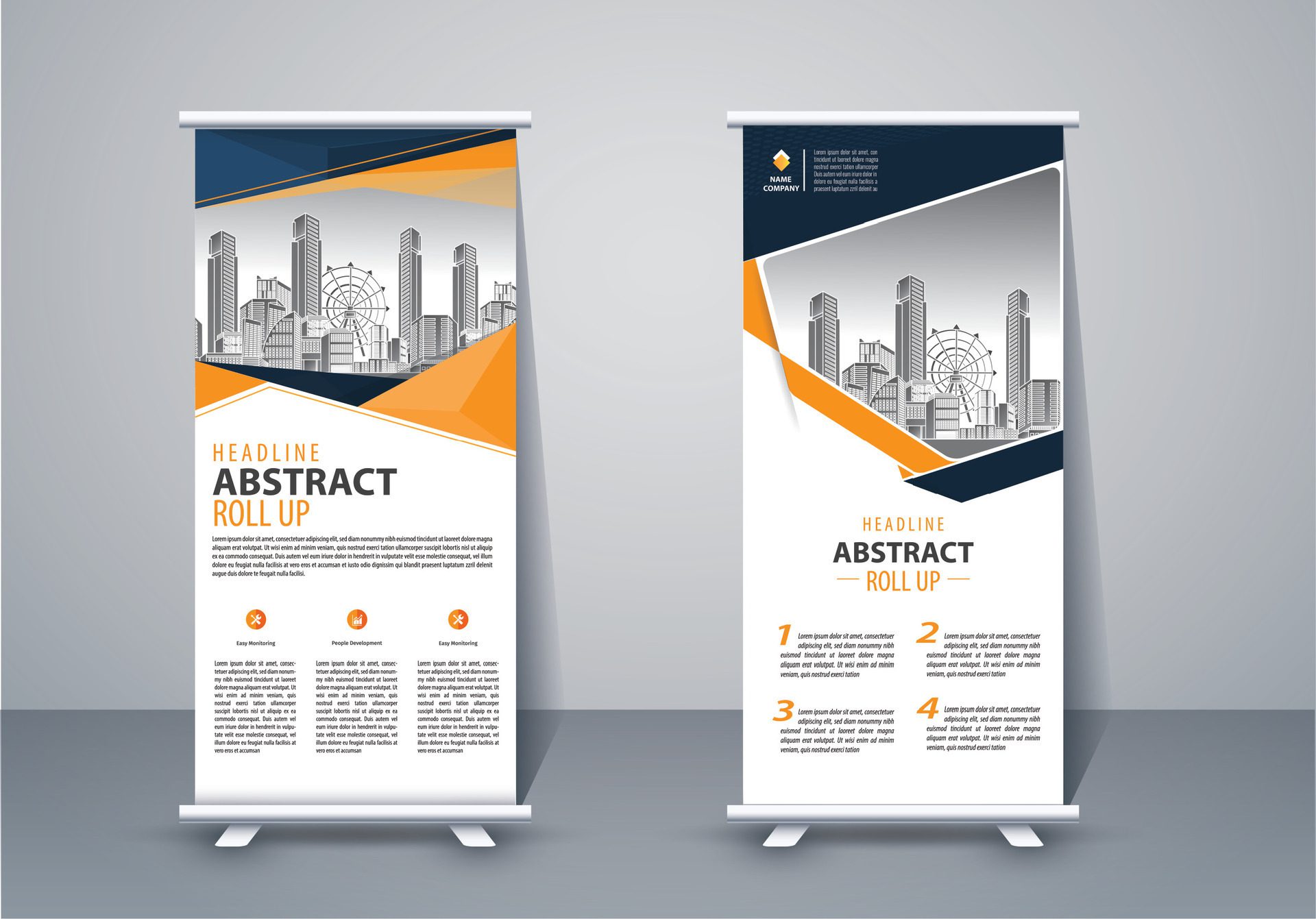 Vertical Banner Design Signboard Advertising Brochure Flyer Template X-banner and Street Business Flag of Convenience, Layout Background Free Vector