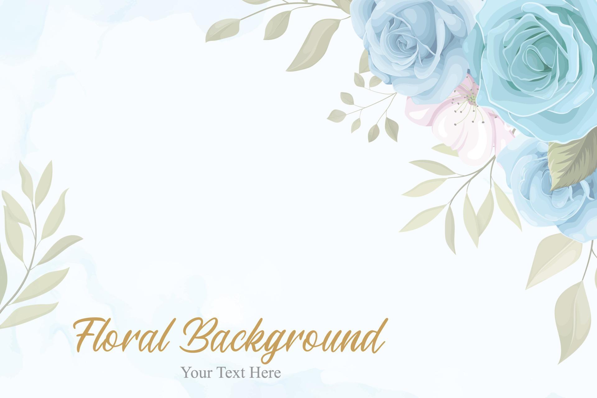 Beautiful floral background with blue flowers Stock Free