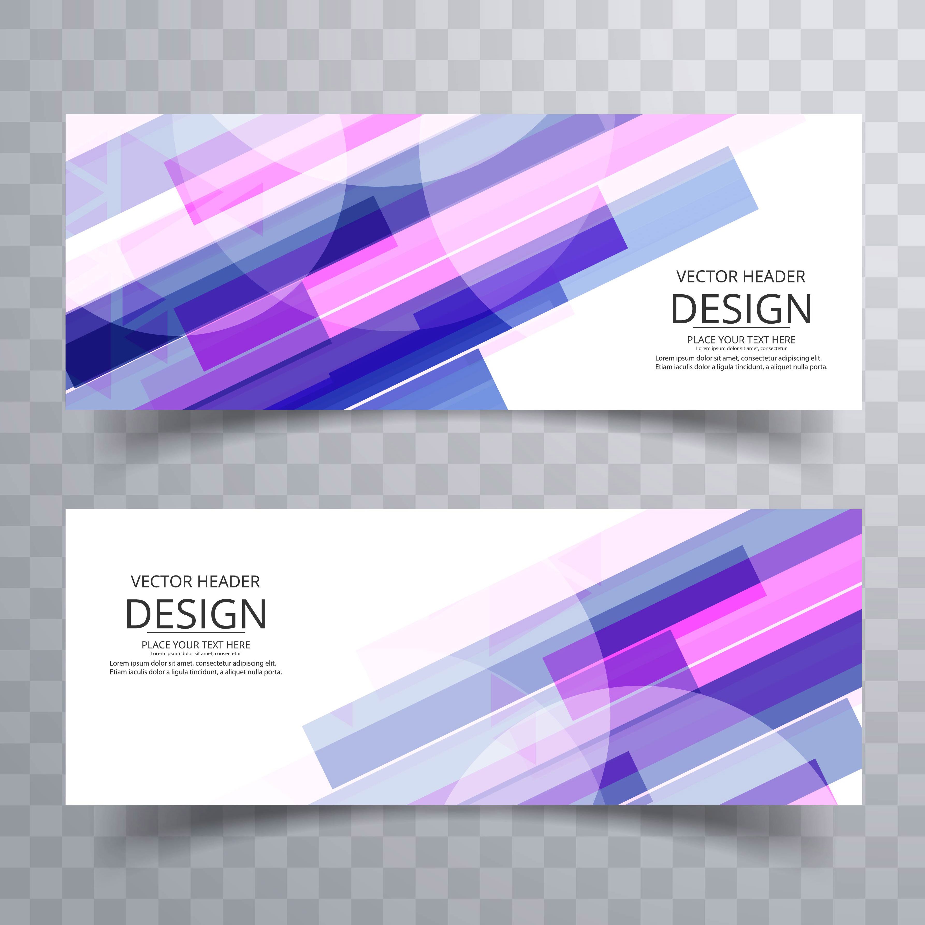 Abstract colorful banners template design Free Vector