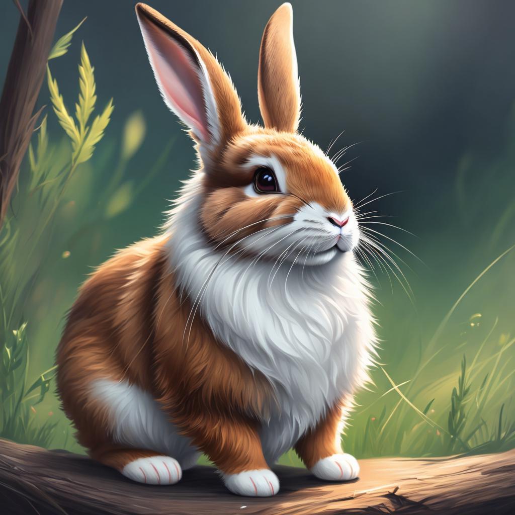 Bunny Digital painting,Highly detailed,Concept by @ai_generated