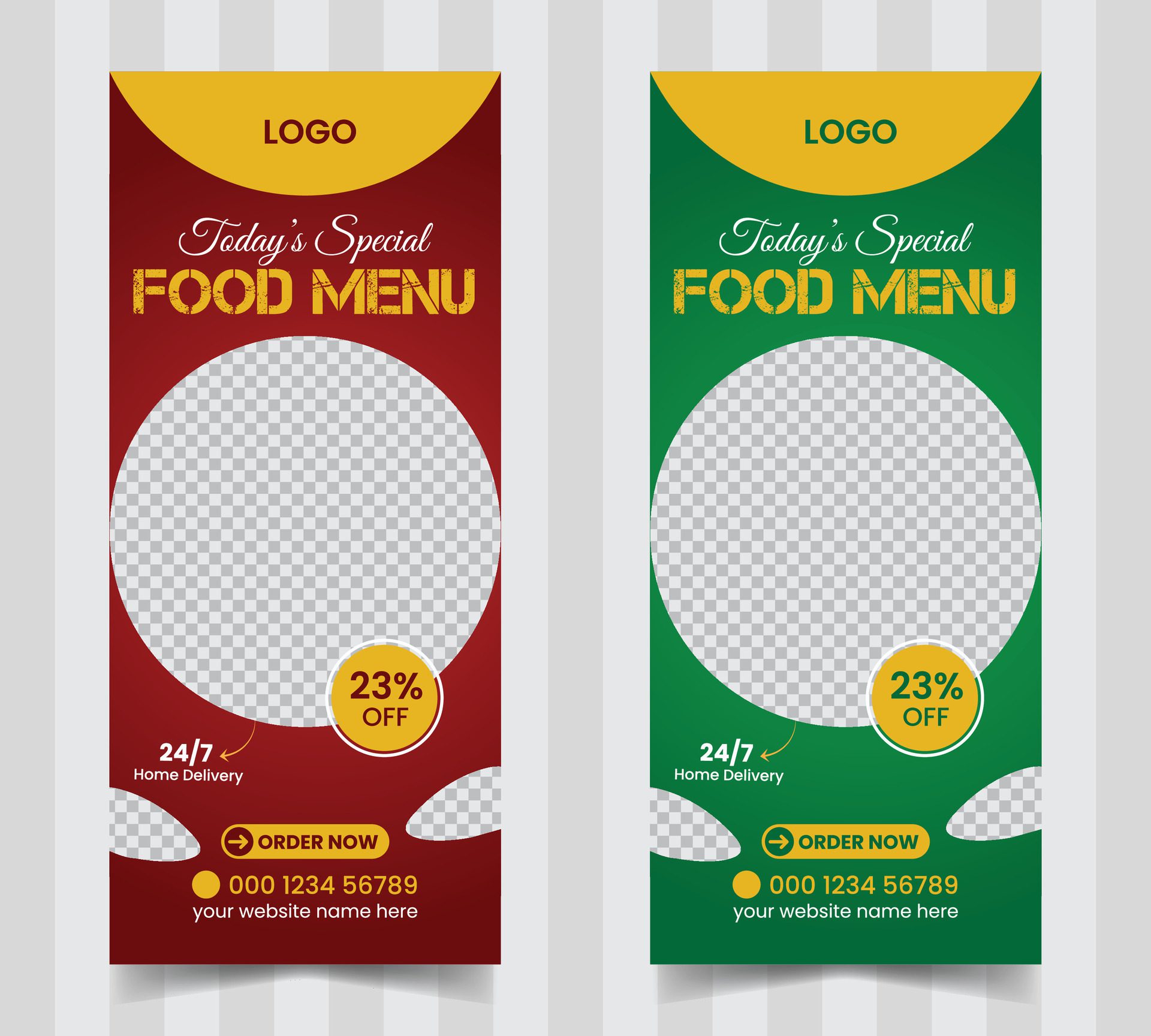 Today’s special food menu and restaurant roll up banner x or roll up banner design template Free Vector