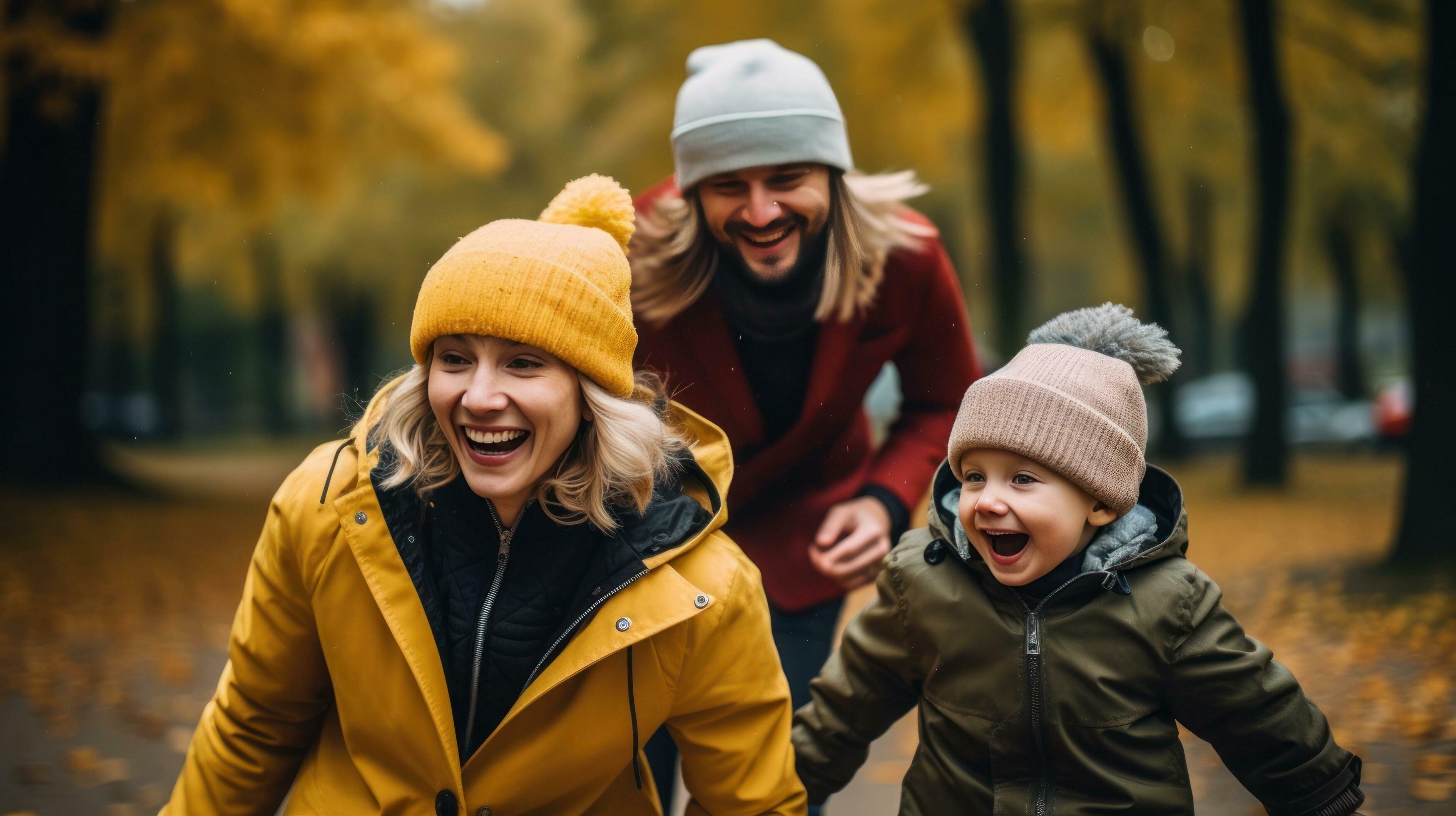 Happy family in the park Stock Free