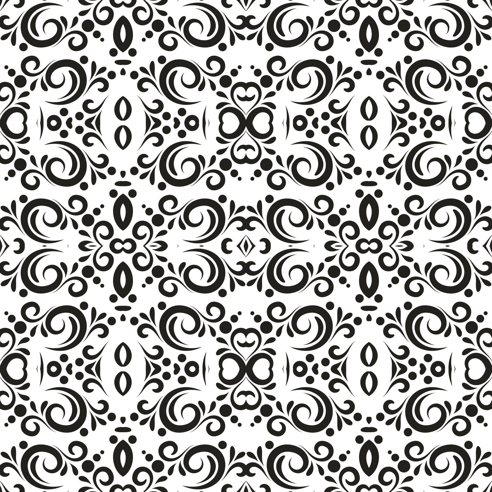 flourishes flat art pattern background Free Vector