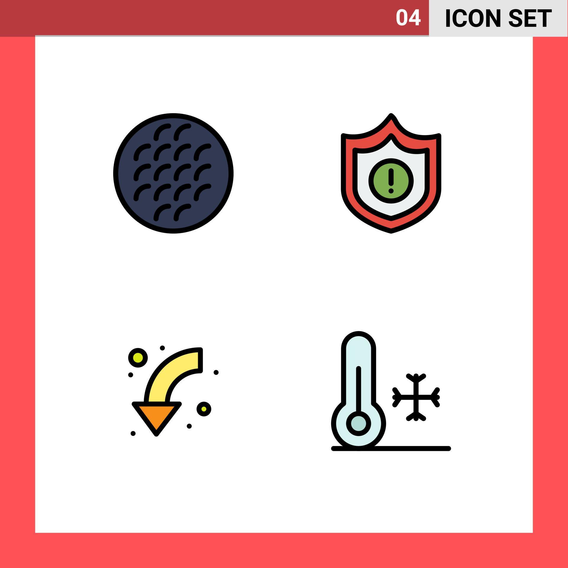 Set of 4 Modern UI Icons Symbols Signs for baking arrows food security left Editable Vector Design Elements Stock Free