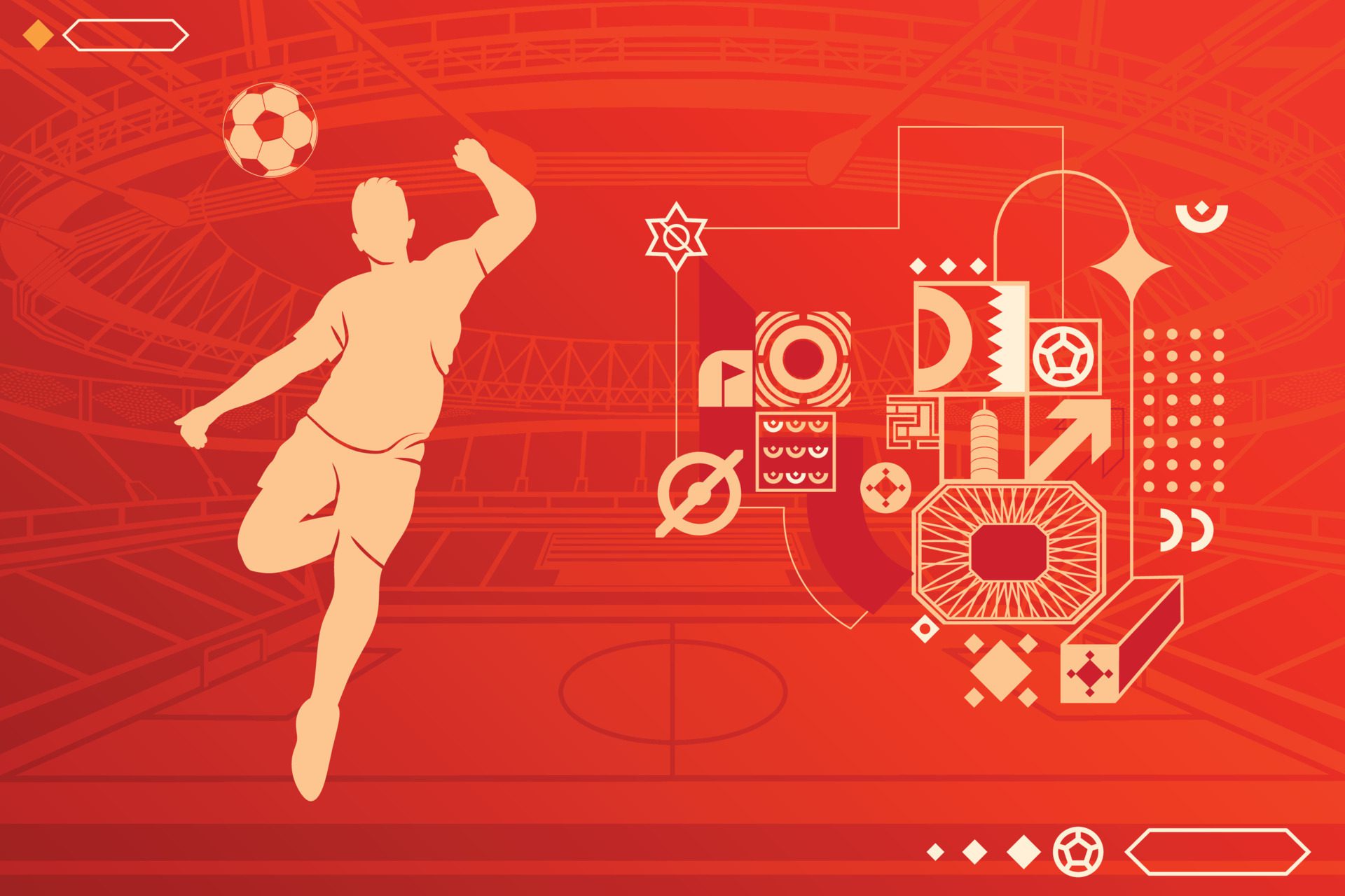 Soccer Football Background Cup Banner Background Free Vector