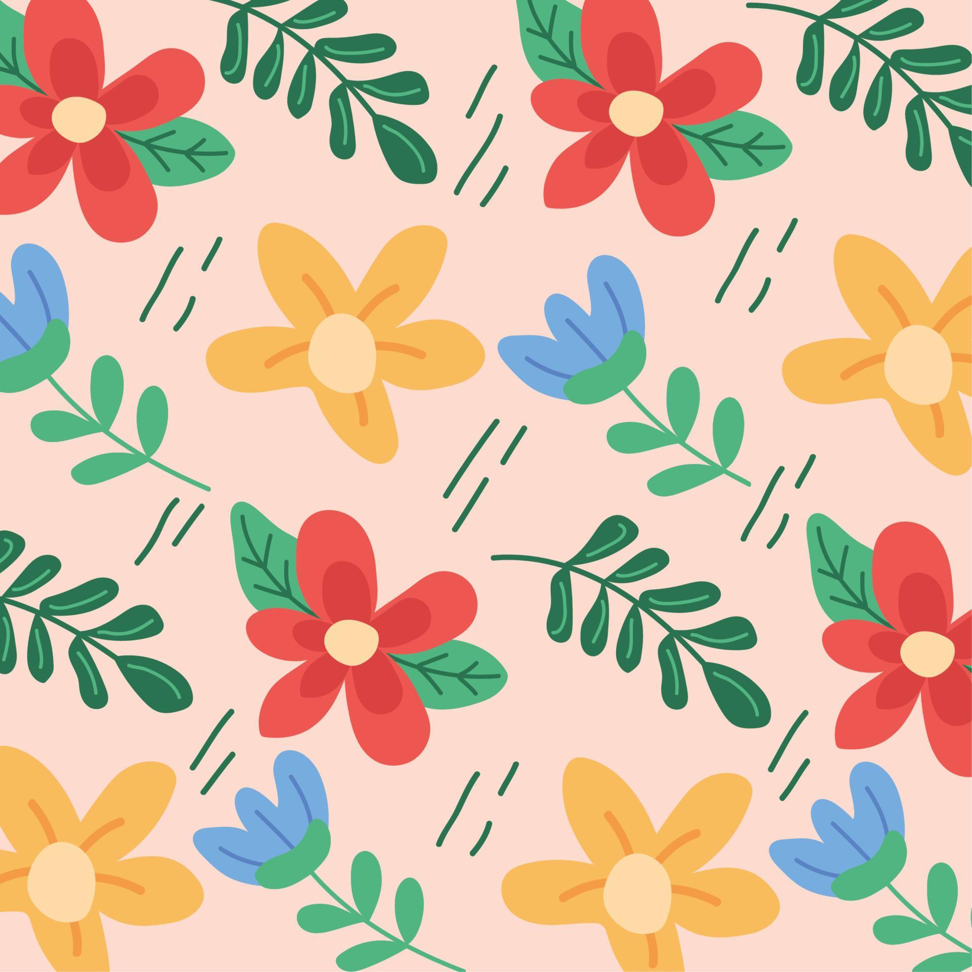 spring season flowers pattern Stock Free