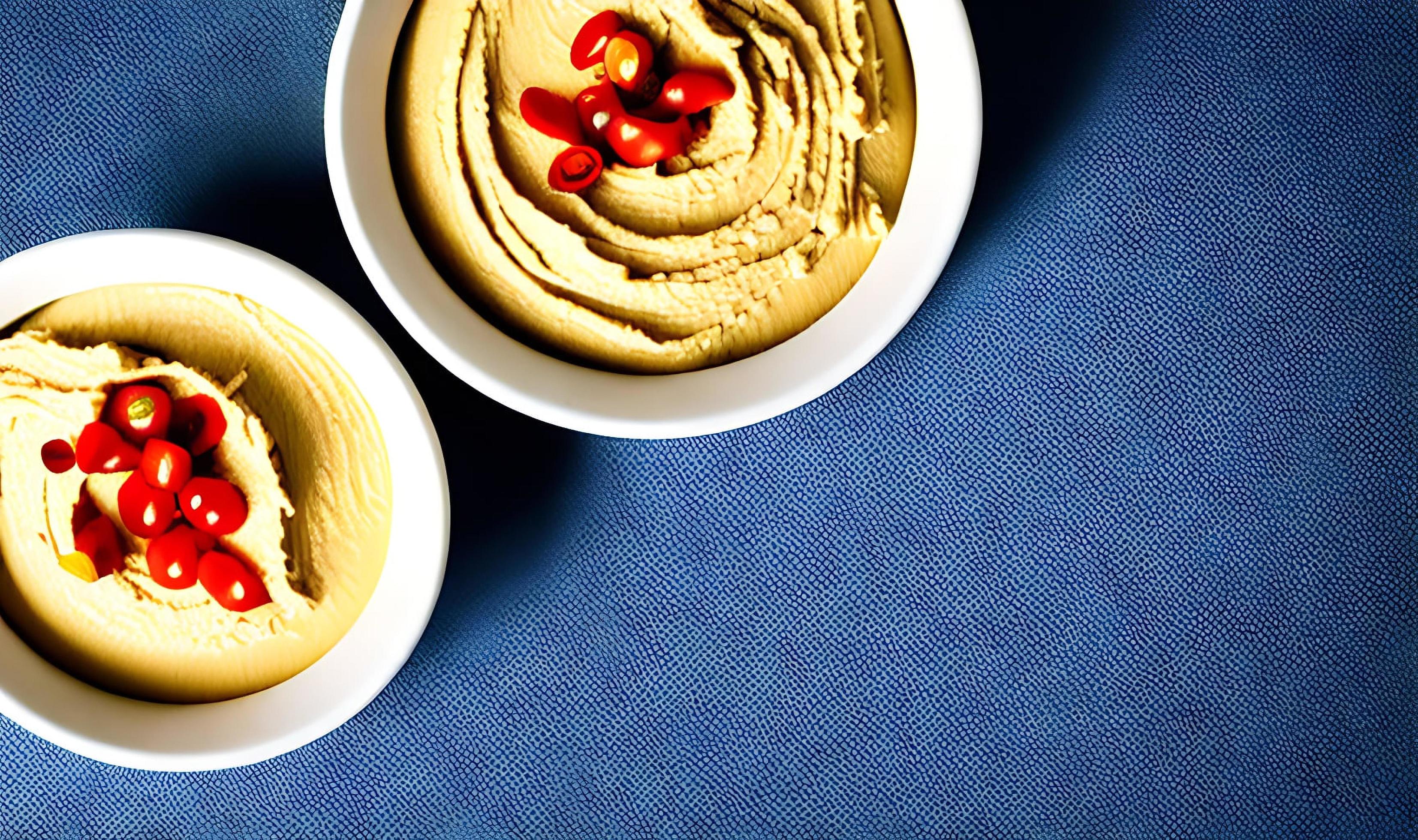 Healthy food. Traditional freshly made organic hummus. Stock Free