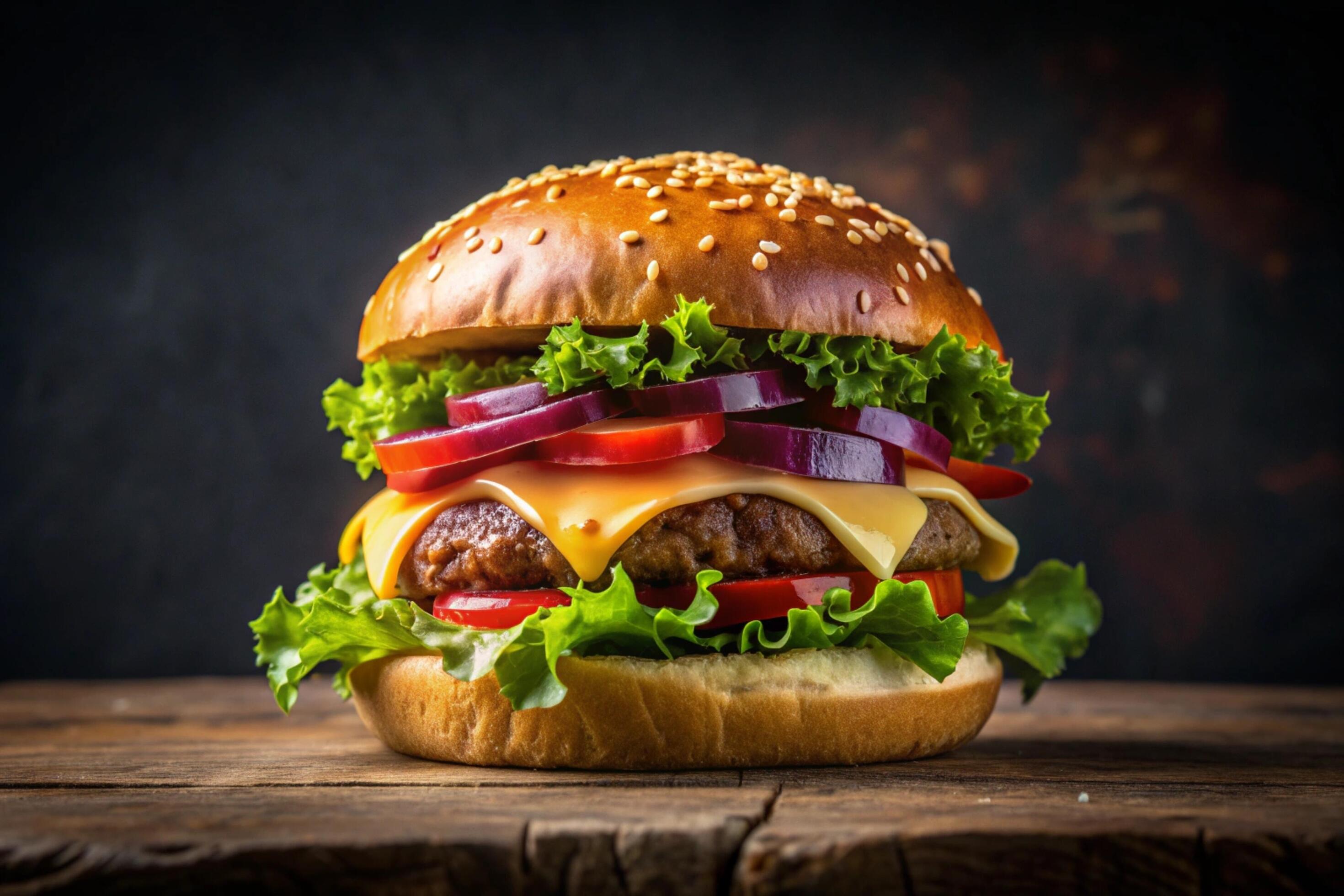 Burger photo isolated on clean background Stock Free