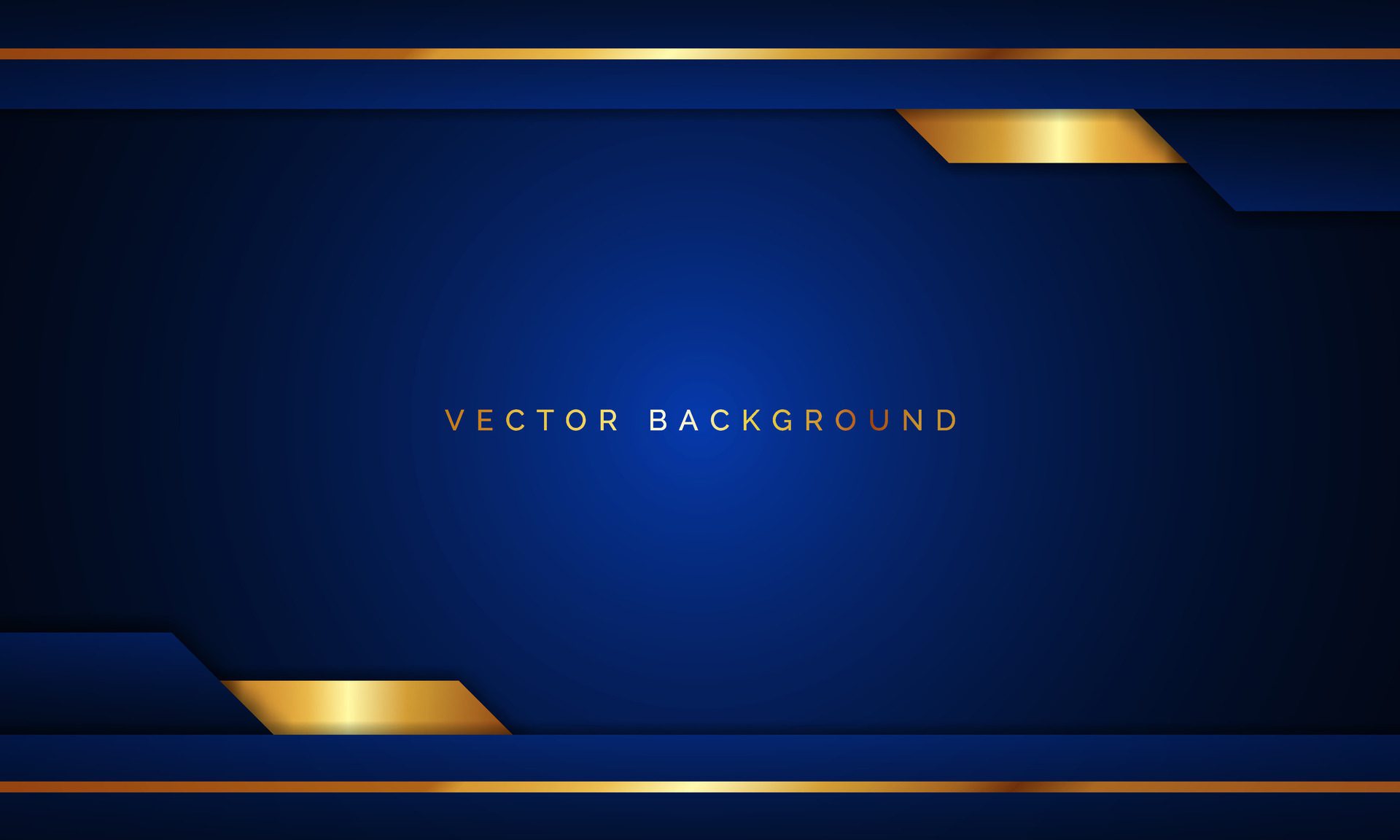 modern dark blue luxury with gold lines premium banner background Free Vector