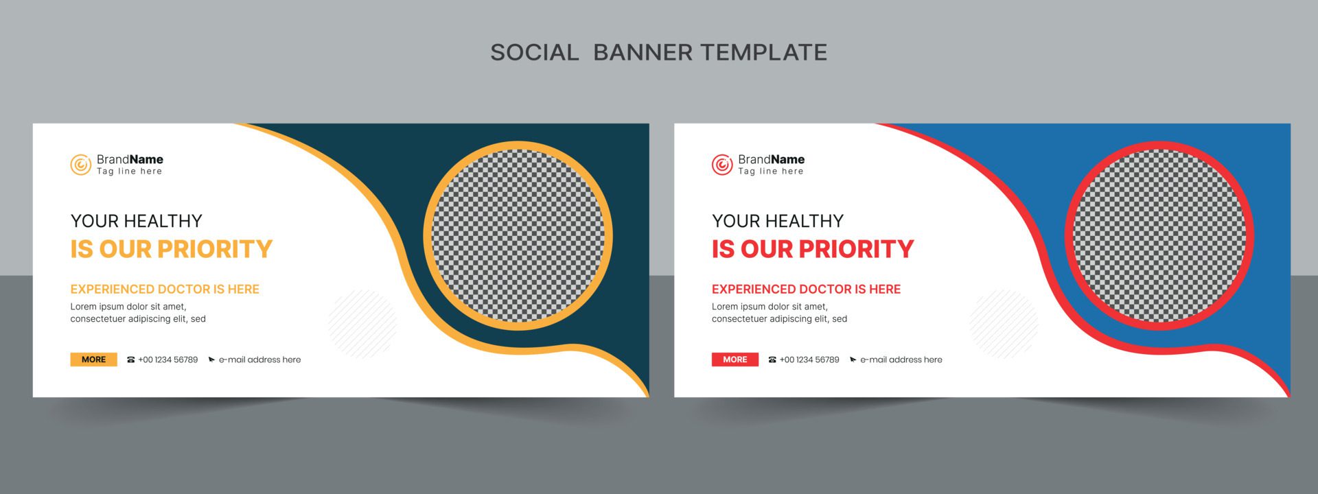 Social Media Cover Vector Templates Fully Editable, Advertising Design, Social Media Banner Post. Free Vector