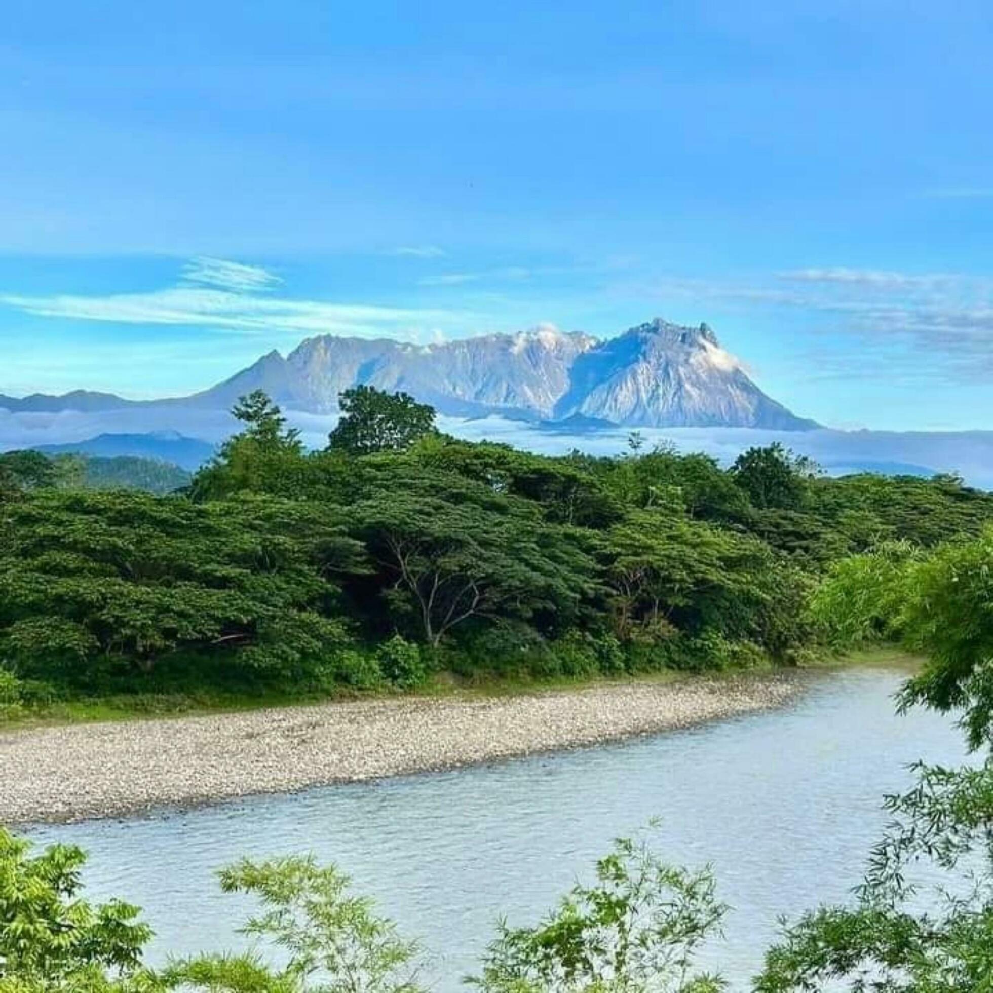 Tranquil Mountain Landscape Amidst Nature Beauty Majestic mountain range in tranquil nature with clear blue sky. Stock Free