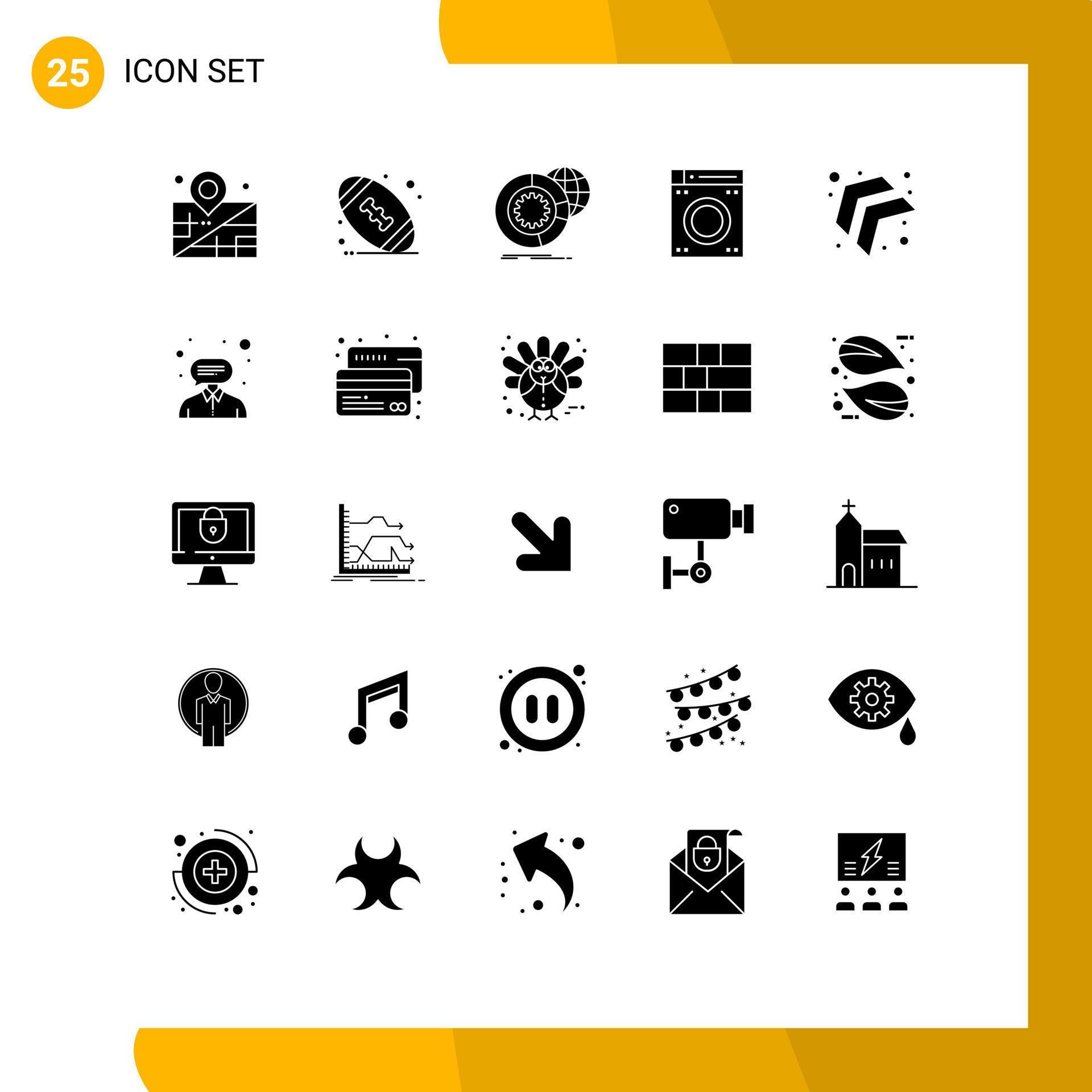 Set of 25 Modern UI Icons Symbols Signs for consultant up analysis arrow machine Editable Vector Design Elements Stock Free