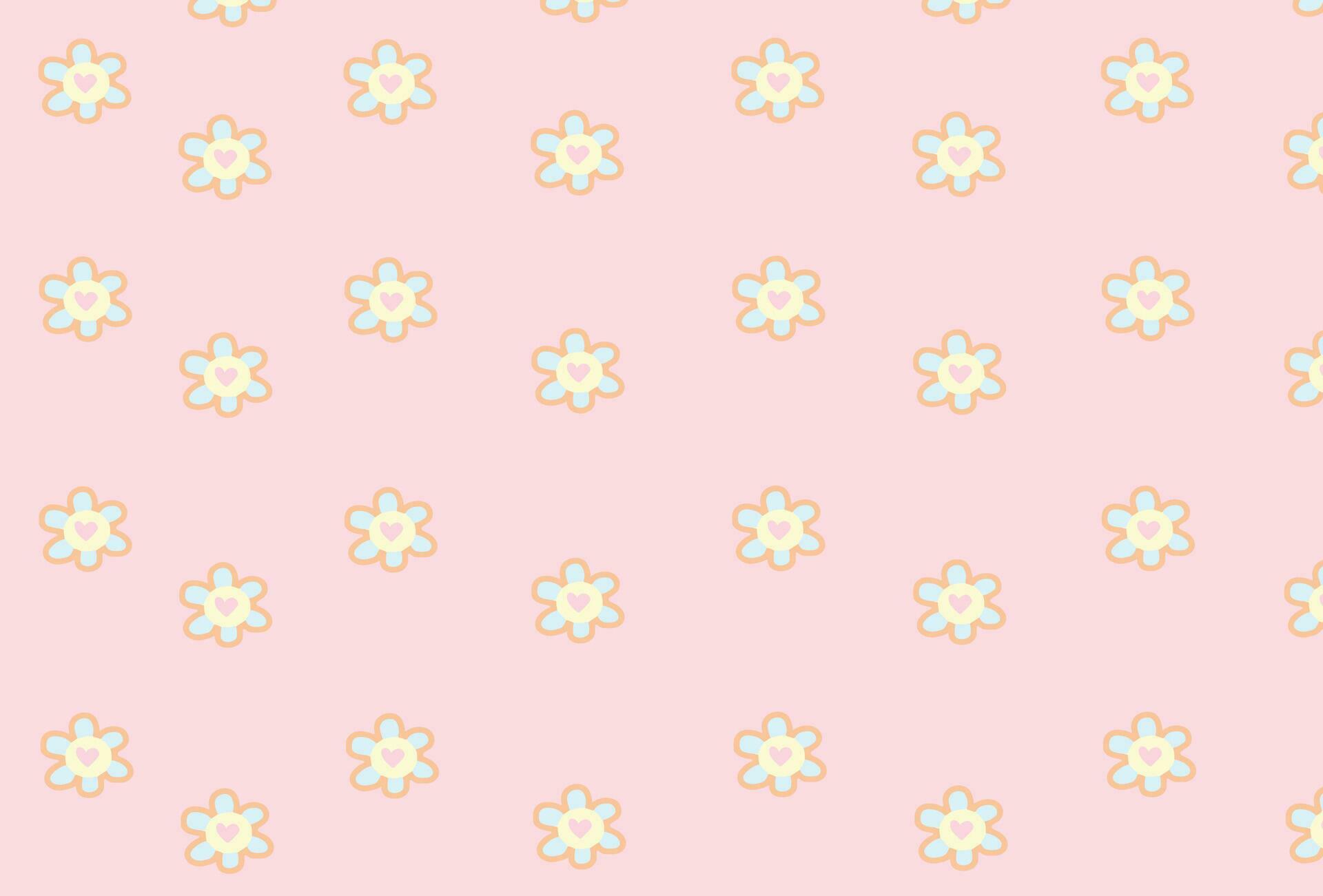 Flower pattern for background cartoon-vivid color. Stock Free