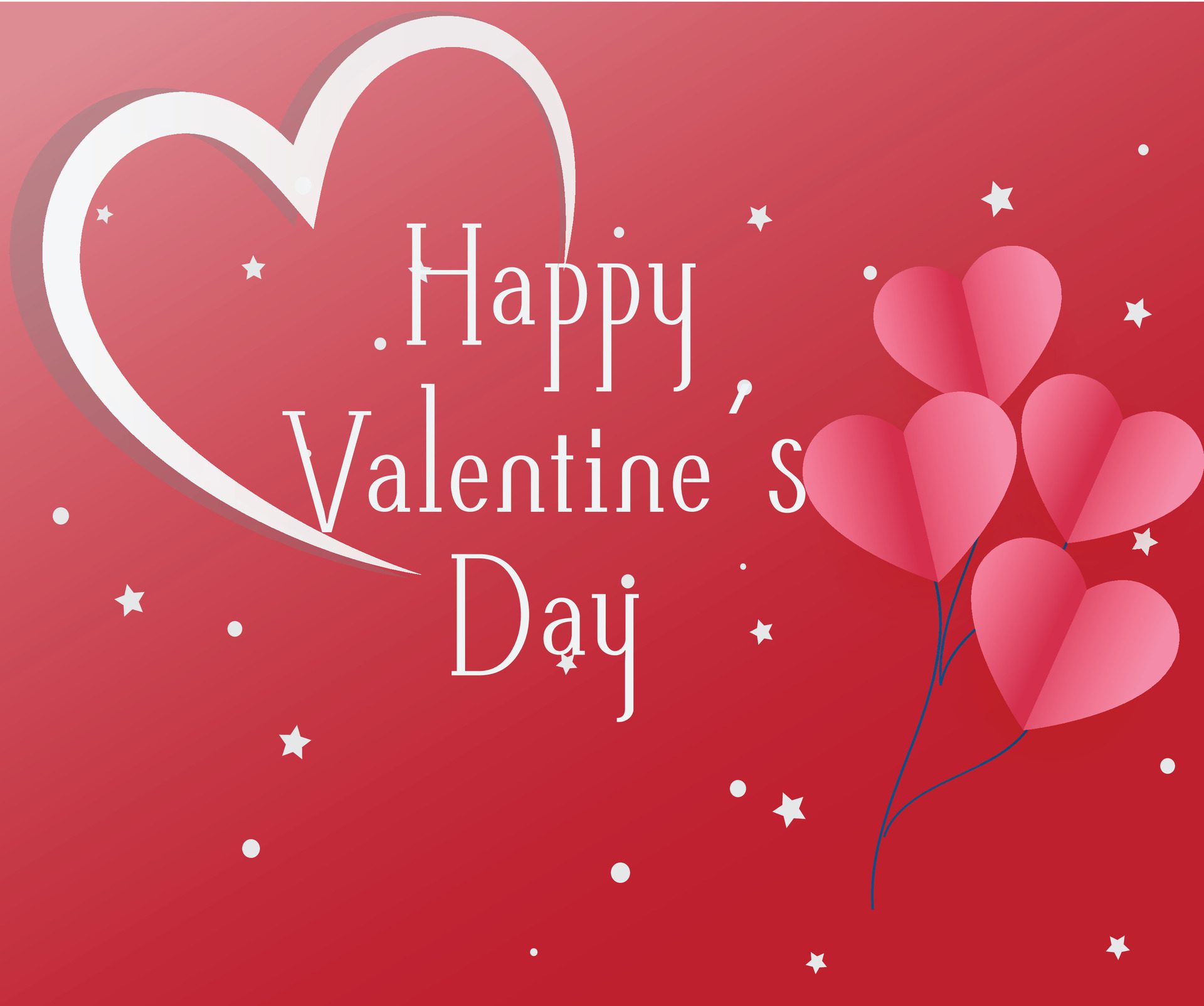 Valentines day banner Free Vector