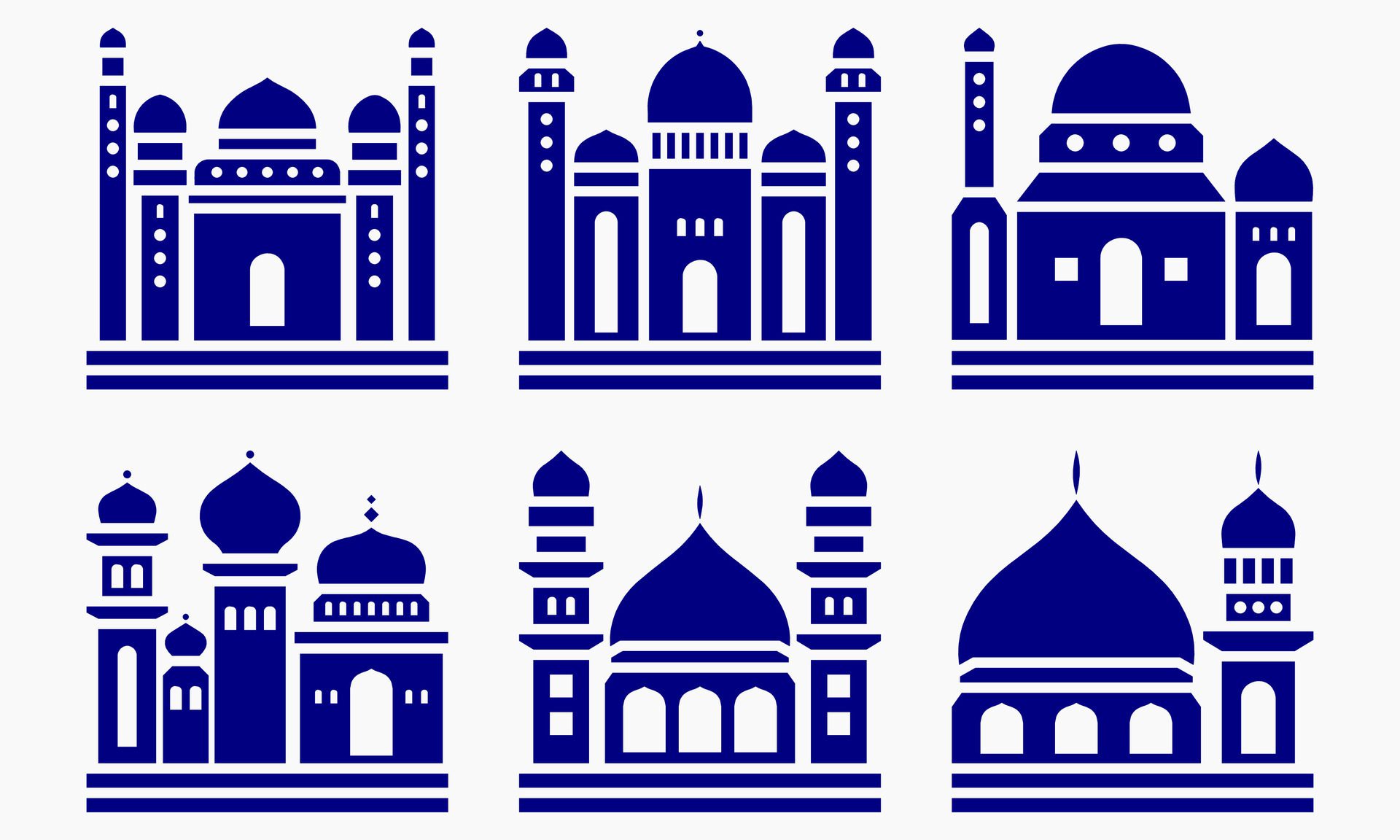 Mosque muslim pattern for decoration, background, panel, and cnc cutting Free Vector