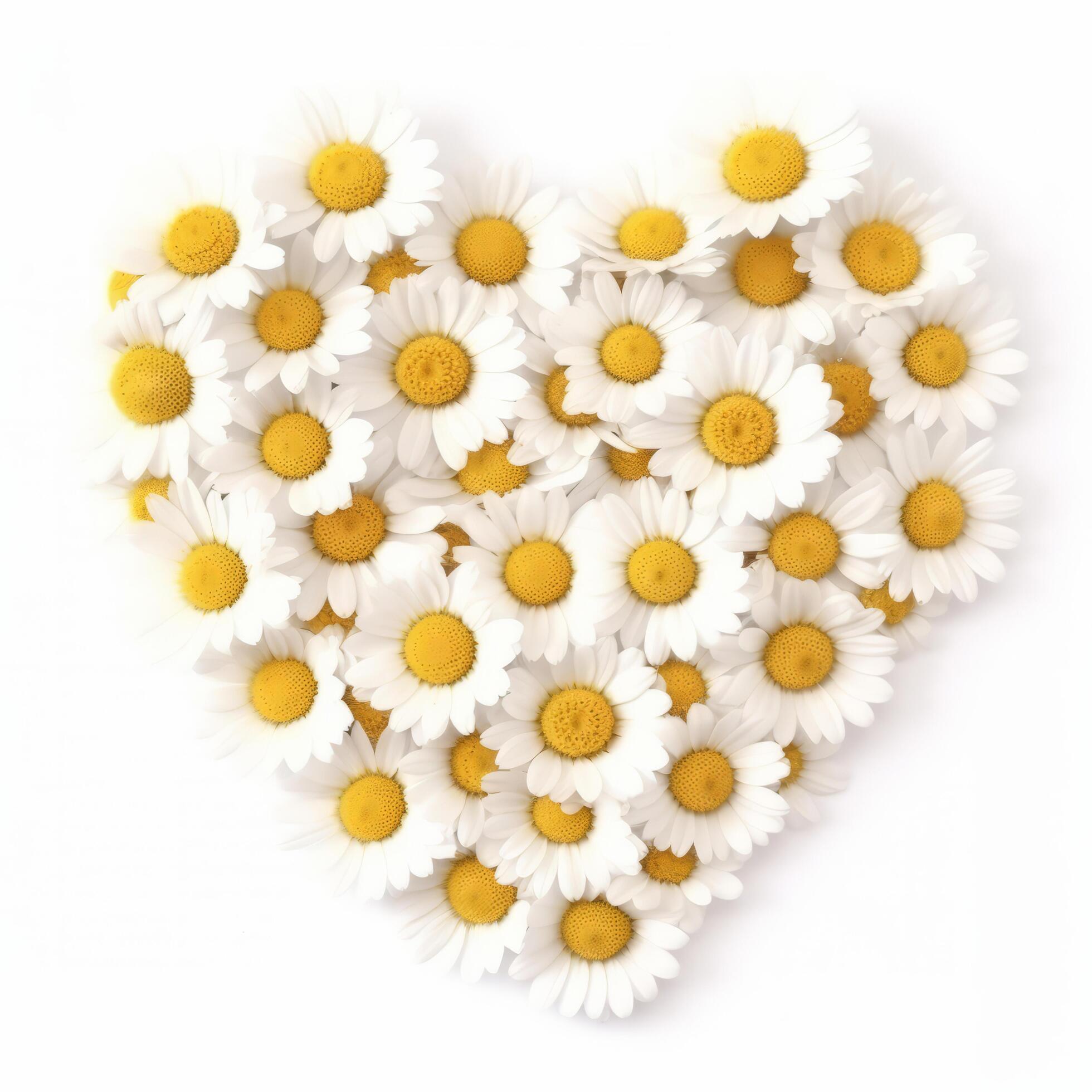 Heart from daisy flowers. Illustration Stock Free