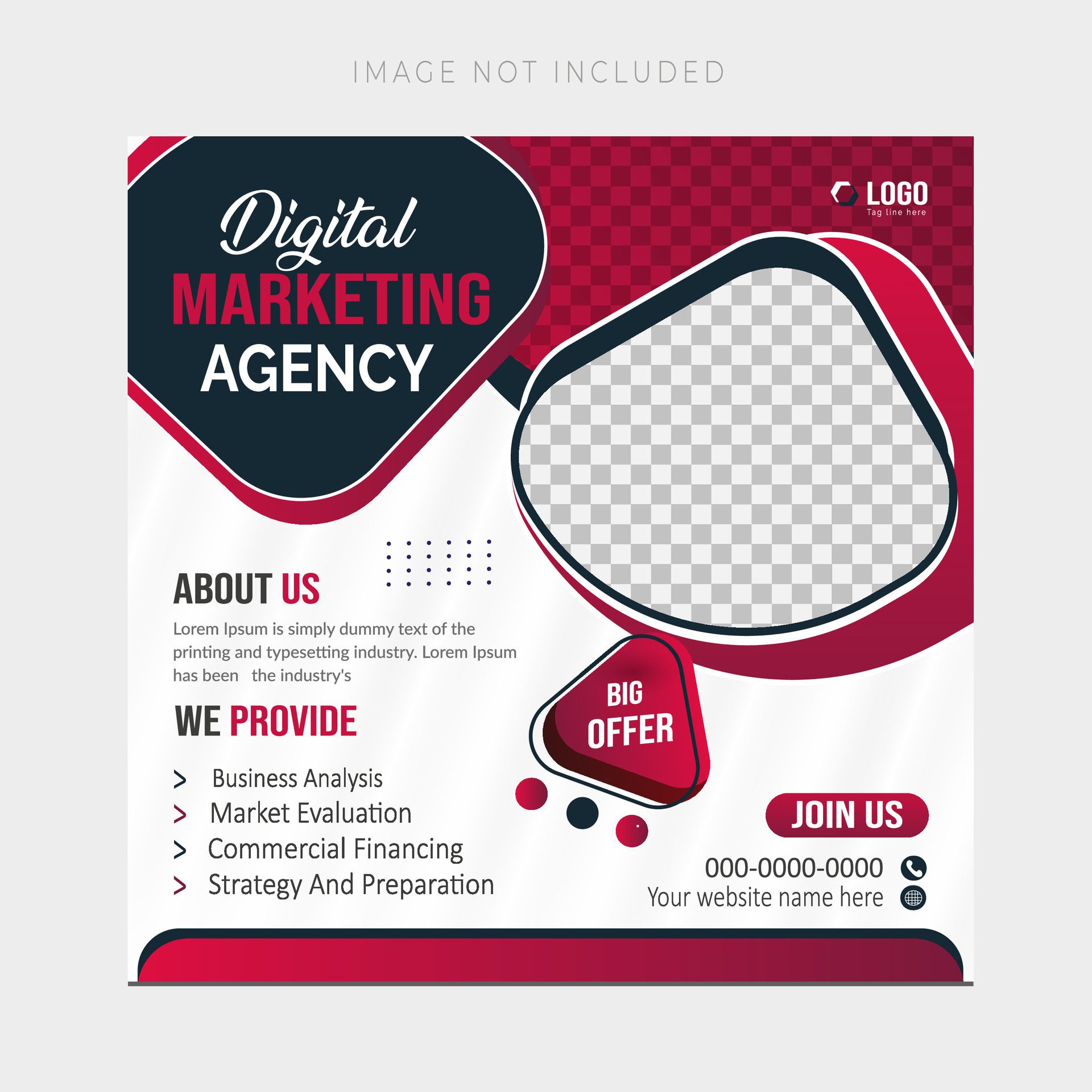 Digital business marketing banner for social media post template Free Vector