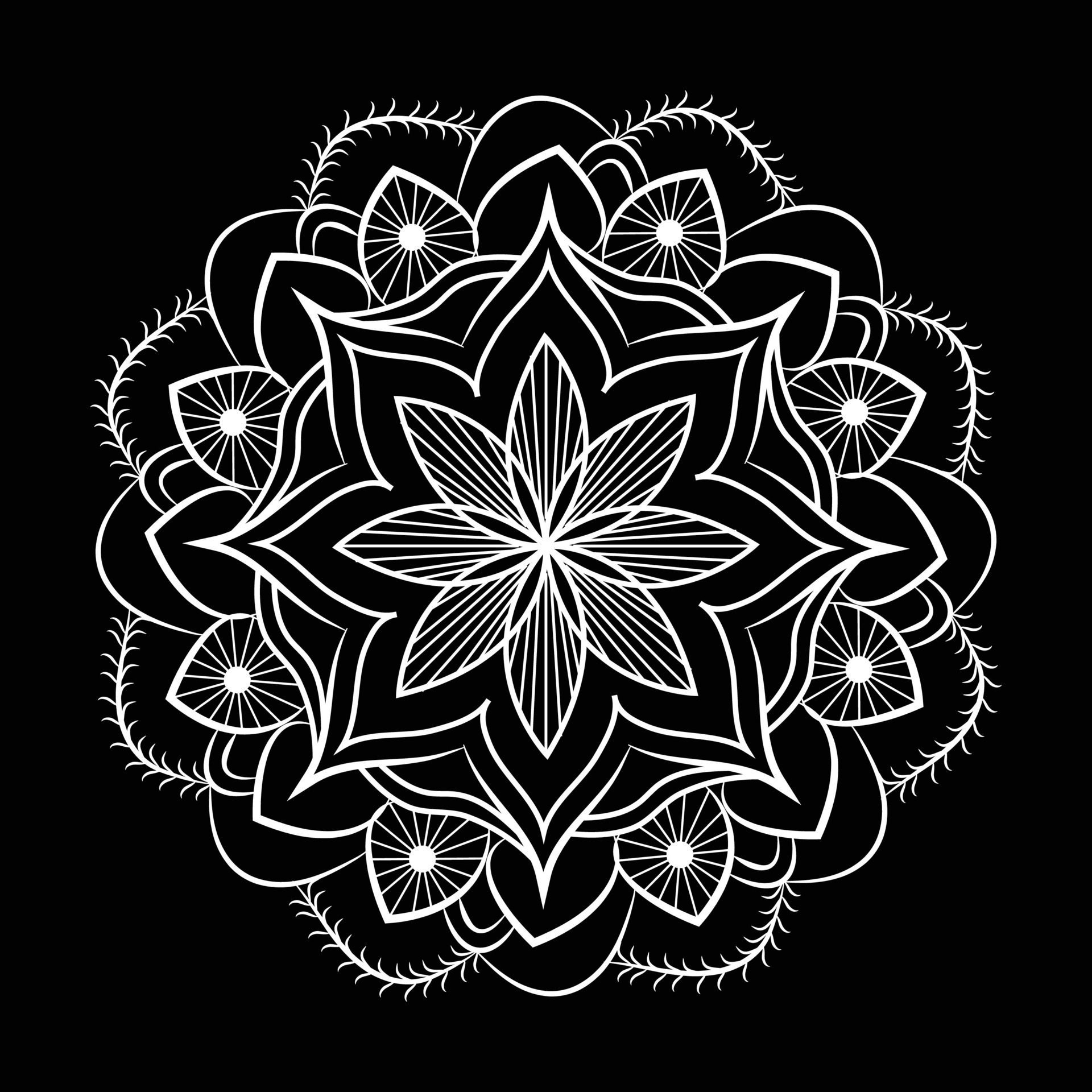 Flower floral unique Simple Mandala Art Pattern And Designs for free download Free Vector