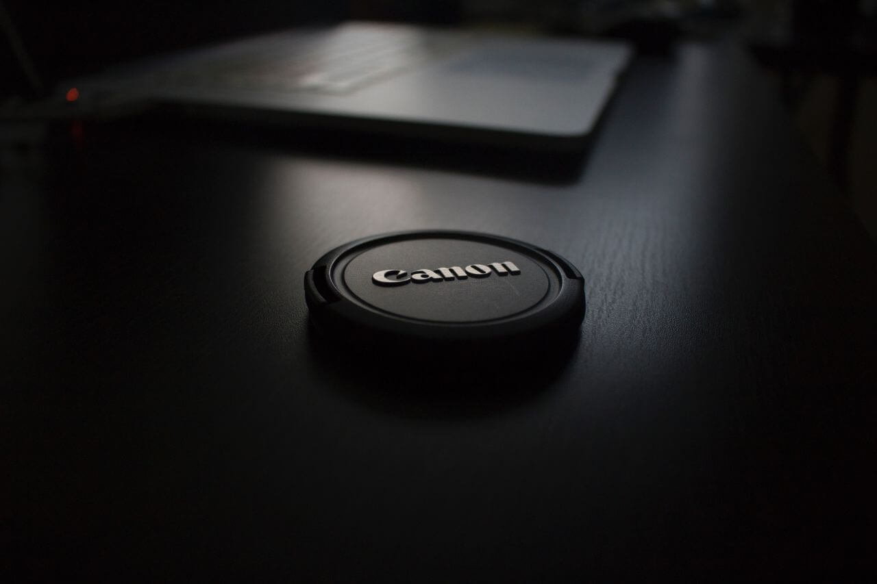 Black Canon Lens Cap Stock Free