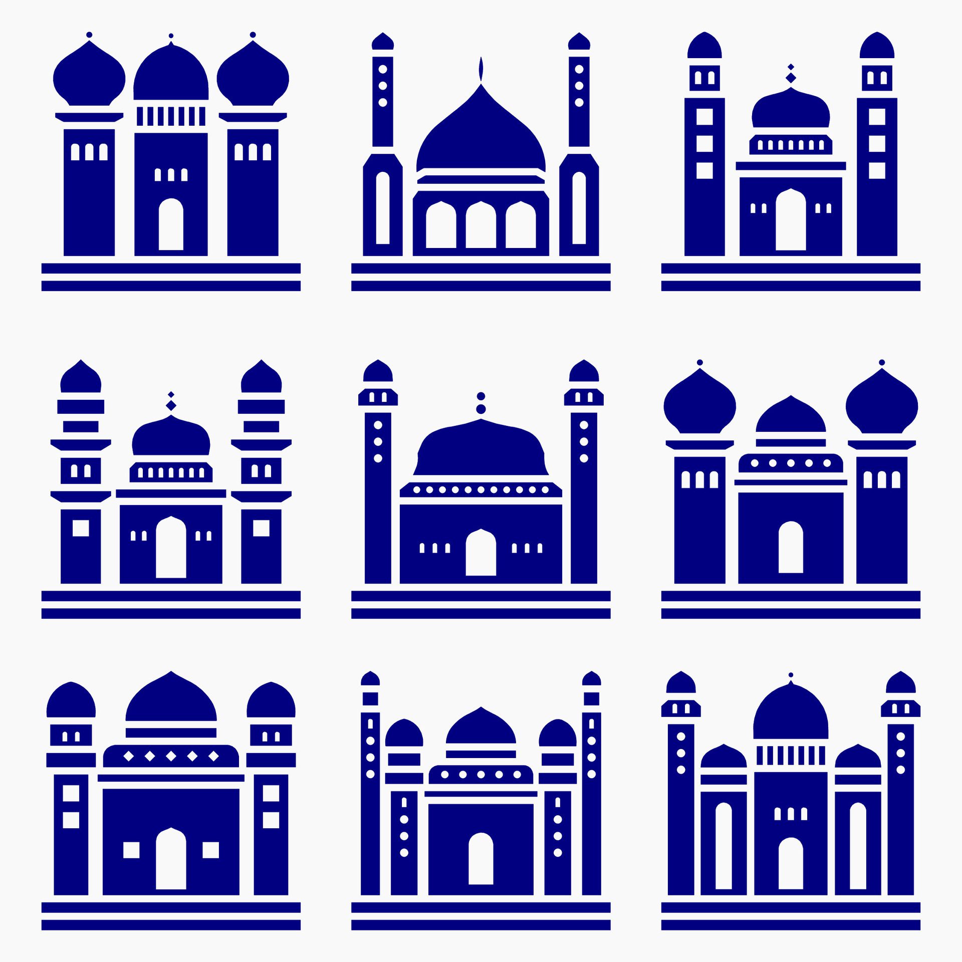 Mosque Muslim Pattern for decoration, background, panel, and cnc cutting Free Vector