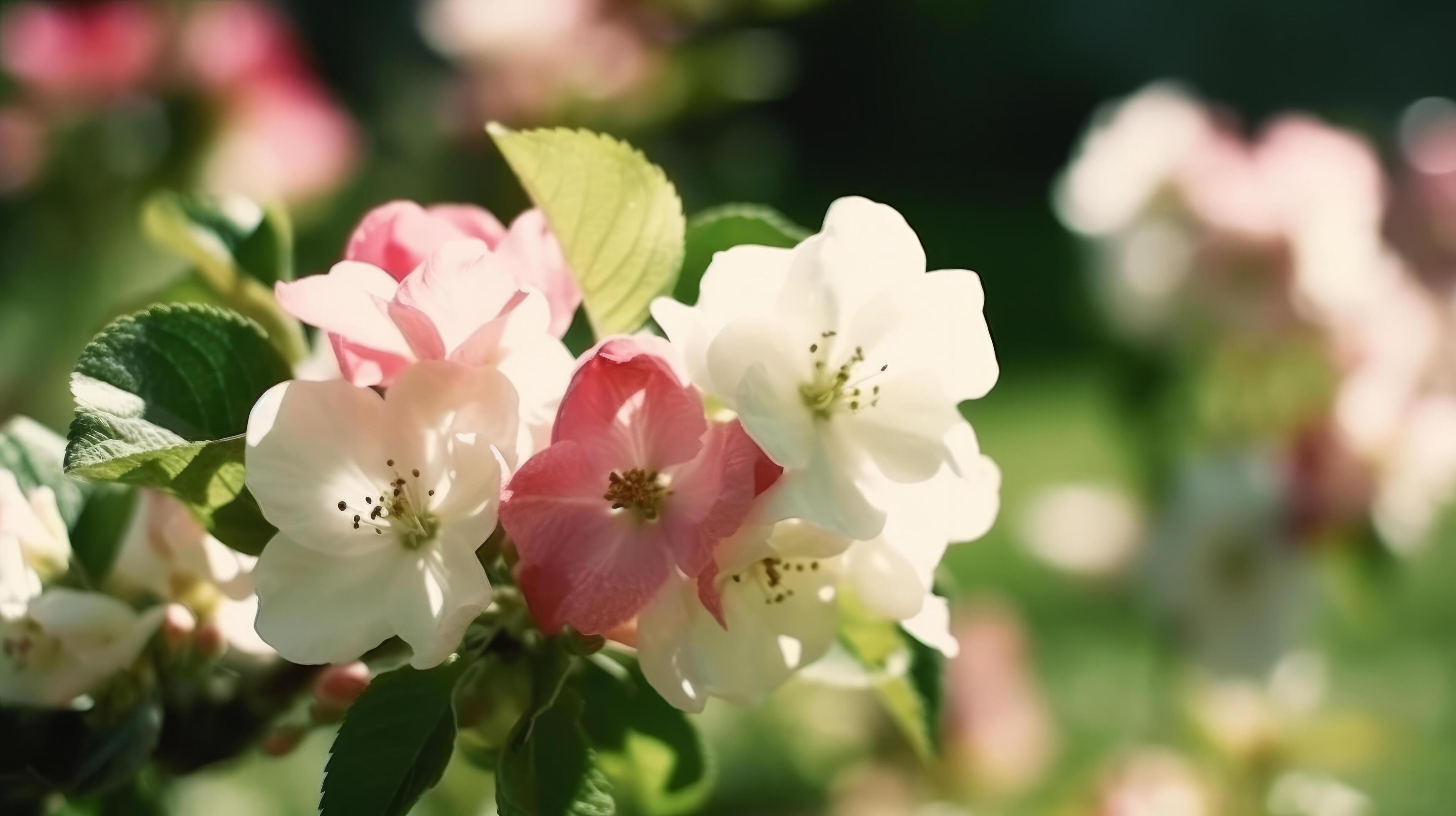 Apple flowers in spring. Illustration Stock Free