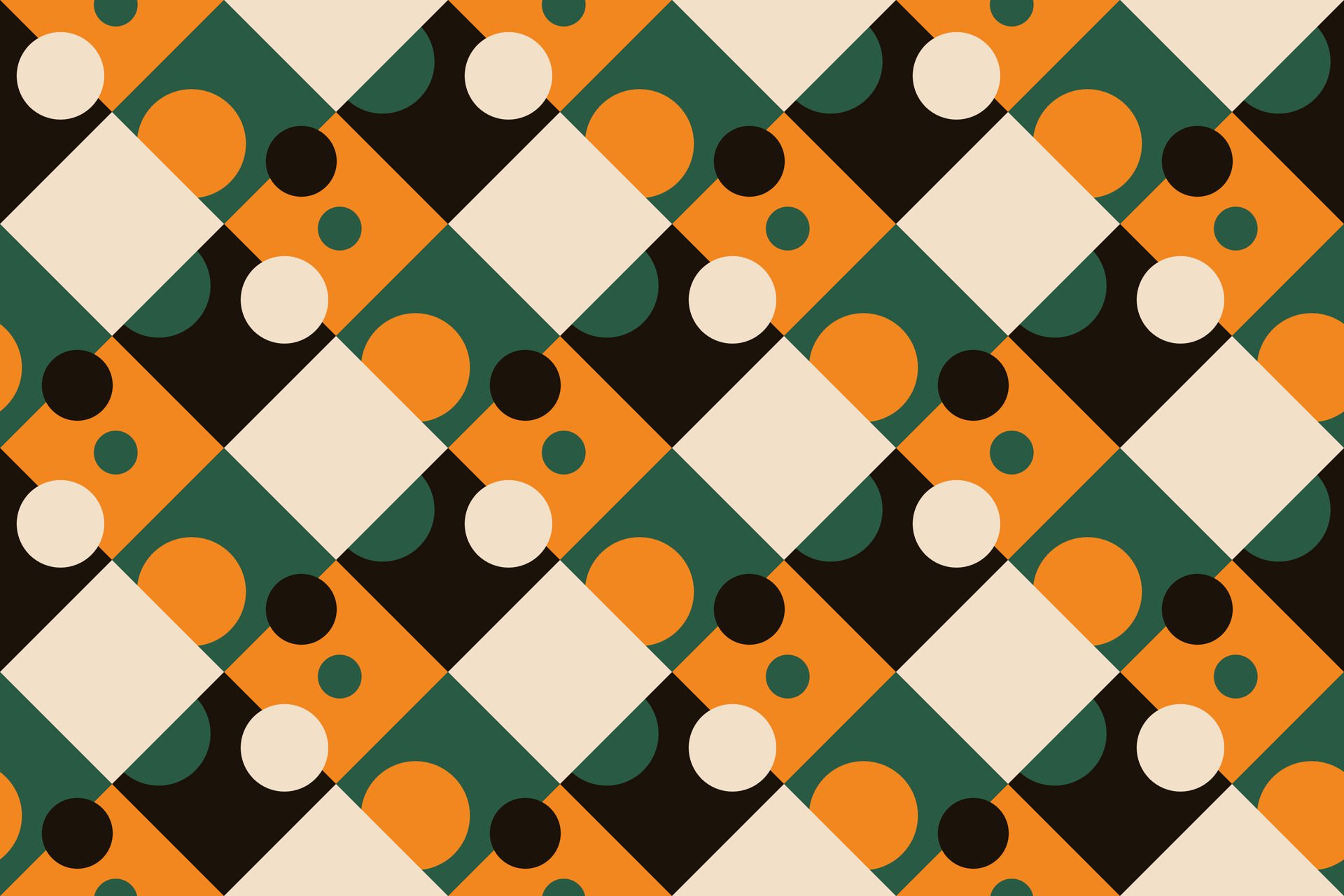 a colorful pattern with a yellow and green design Free Vector