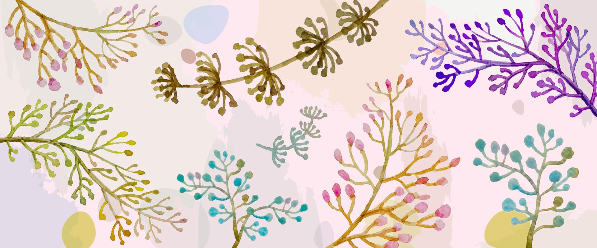 atercolor painting flowers wallpaper pattern seamless background. Free Vector