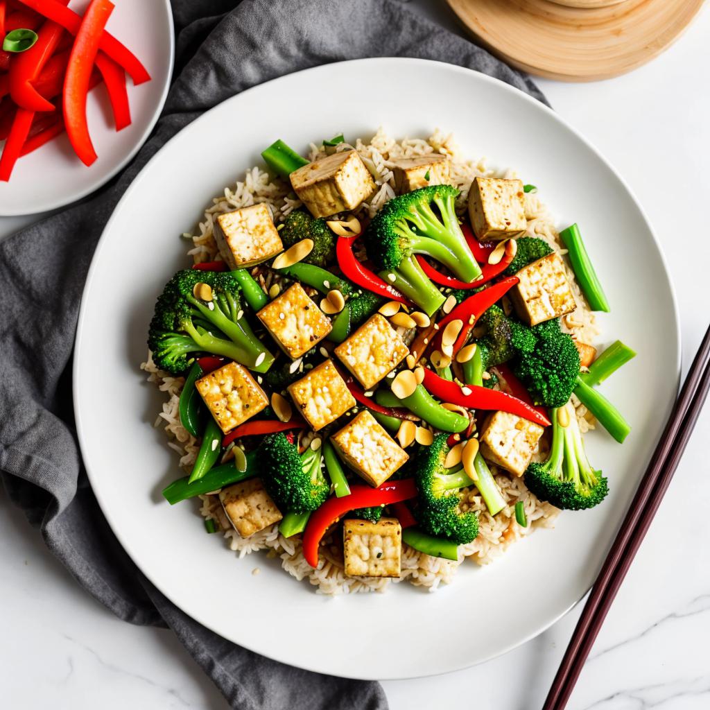 Tofu stirfry with tofu, by @ai_generated