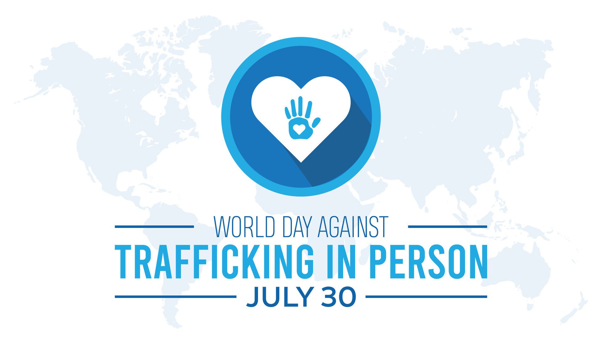 World day against trafficking in person observed every year in July. Template for background, banner, card, poster with text inscription. Free Vector