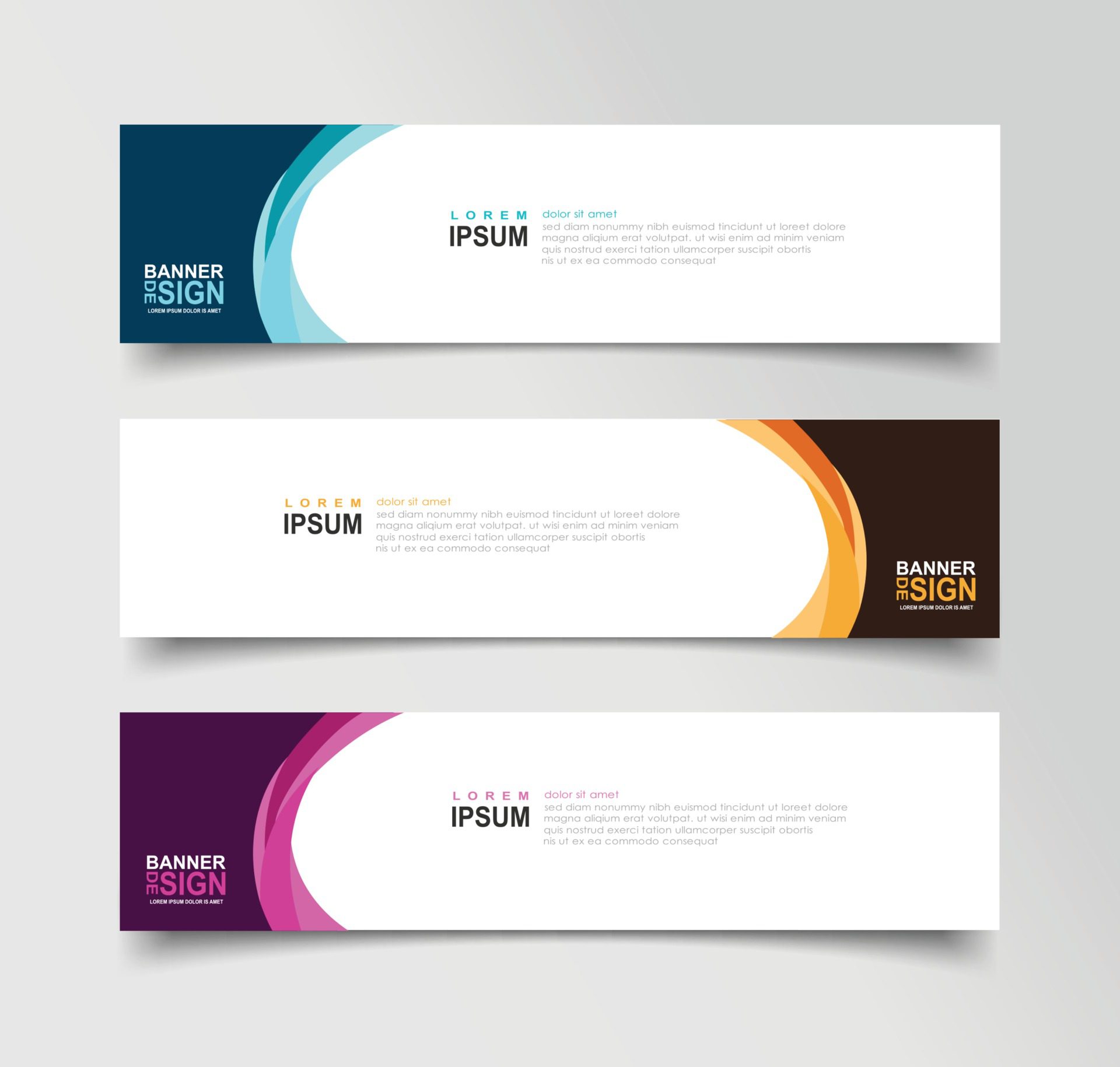 Vector Abstract Banner Design Web Template Free Vector