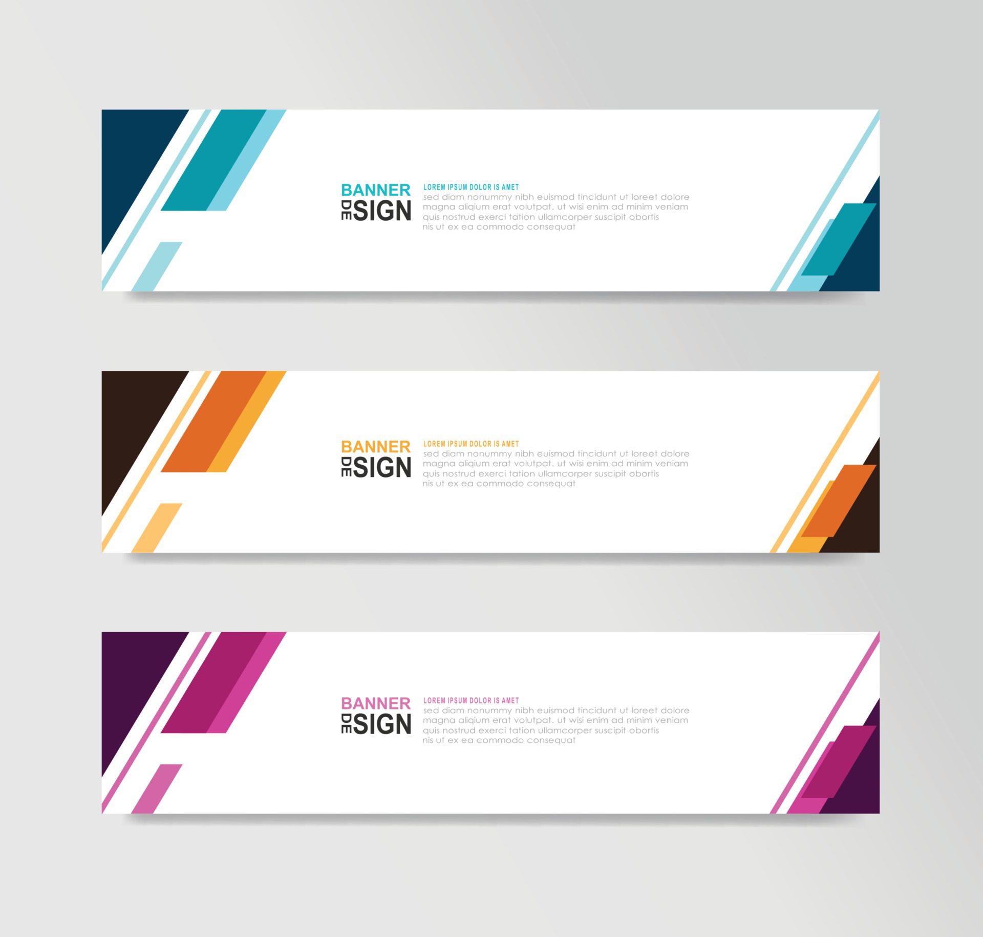 Vector Abstract Banner Design Web Template Free Vector