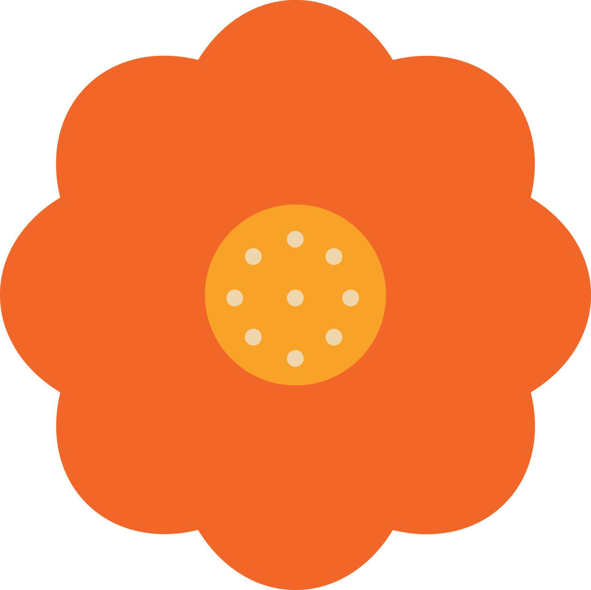 Retro flower sign Stock Free