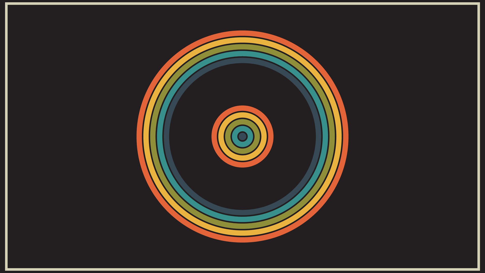 Abstract Geometric pattern posters retro style , vintage rainbow color lines print. colorfull design poster, abstract background isolated in black Free Vector