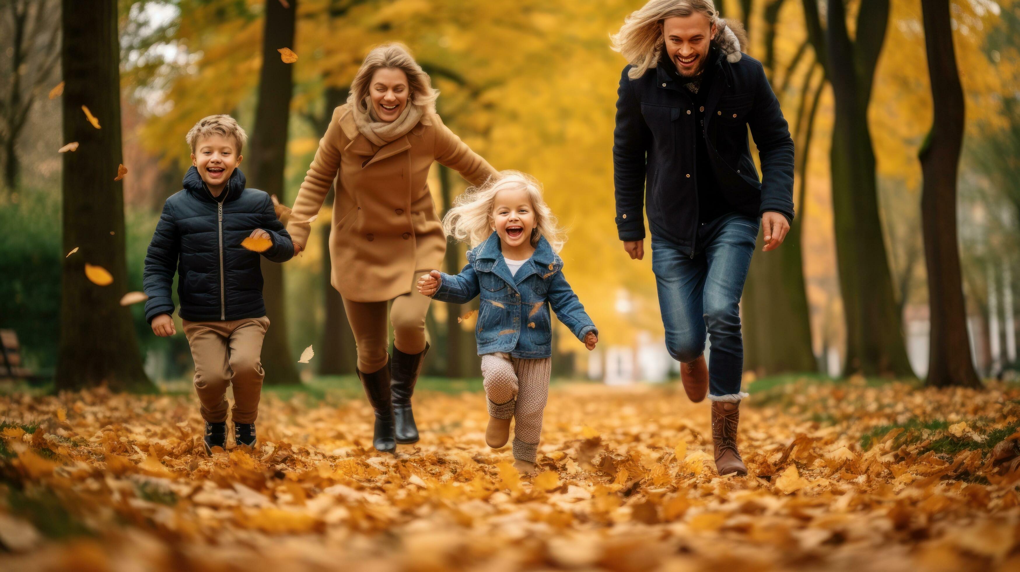 Happy family in the park Stock Free