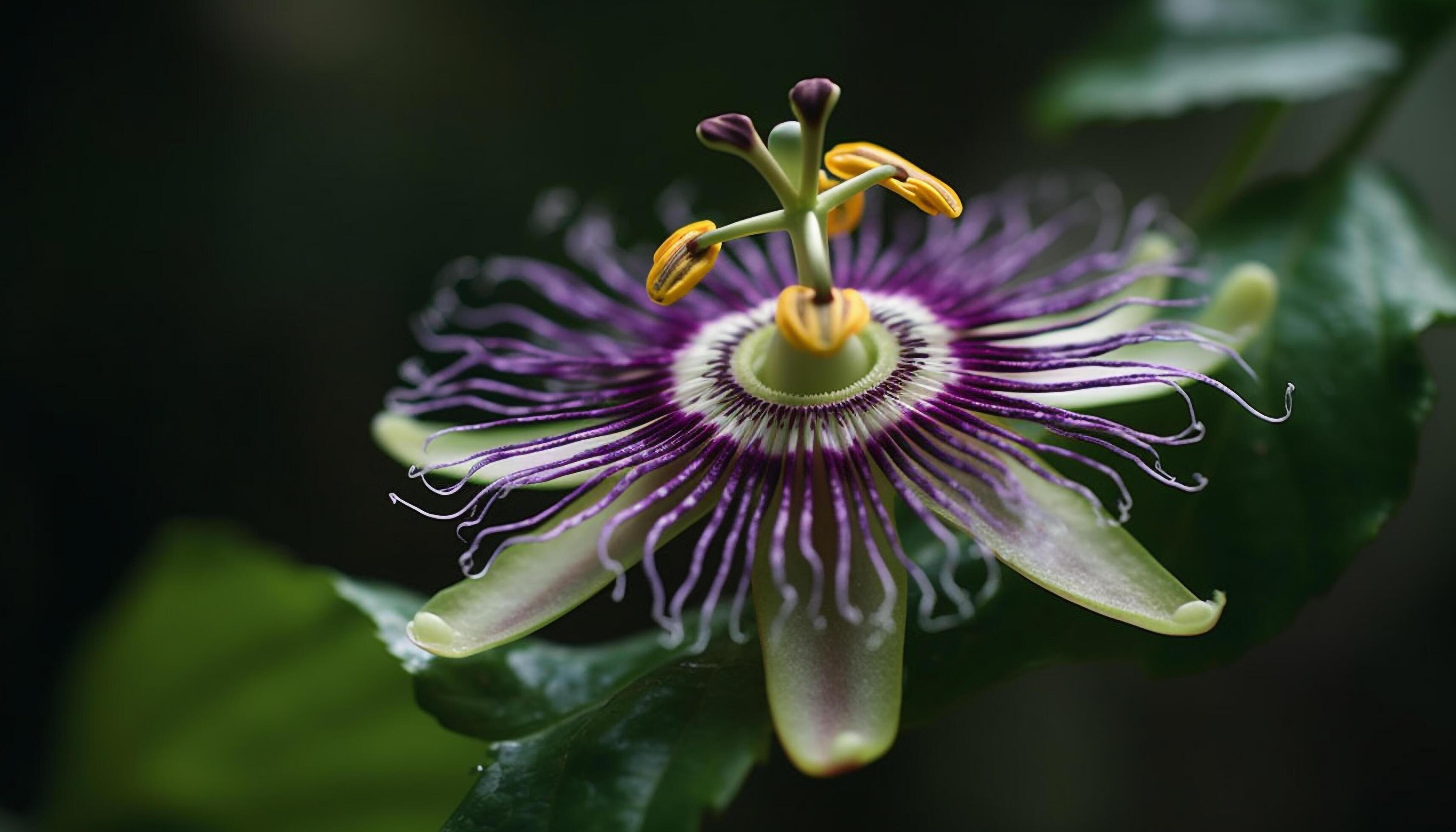 Fresh purple petals adorn single flower in formal garden beauty generated by AI Stock Free