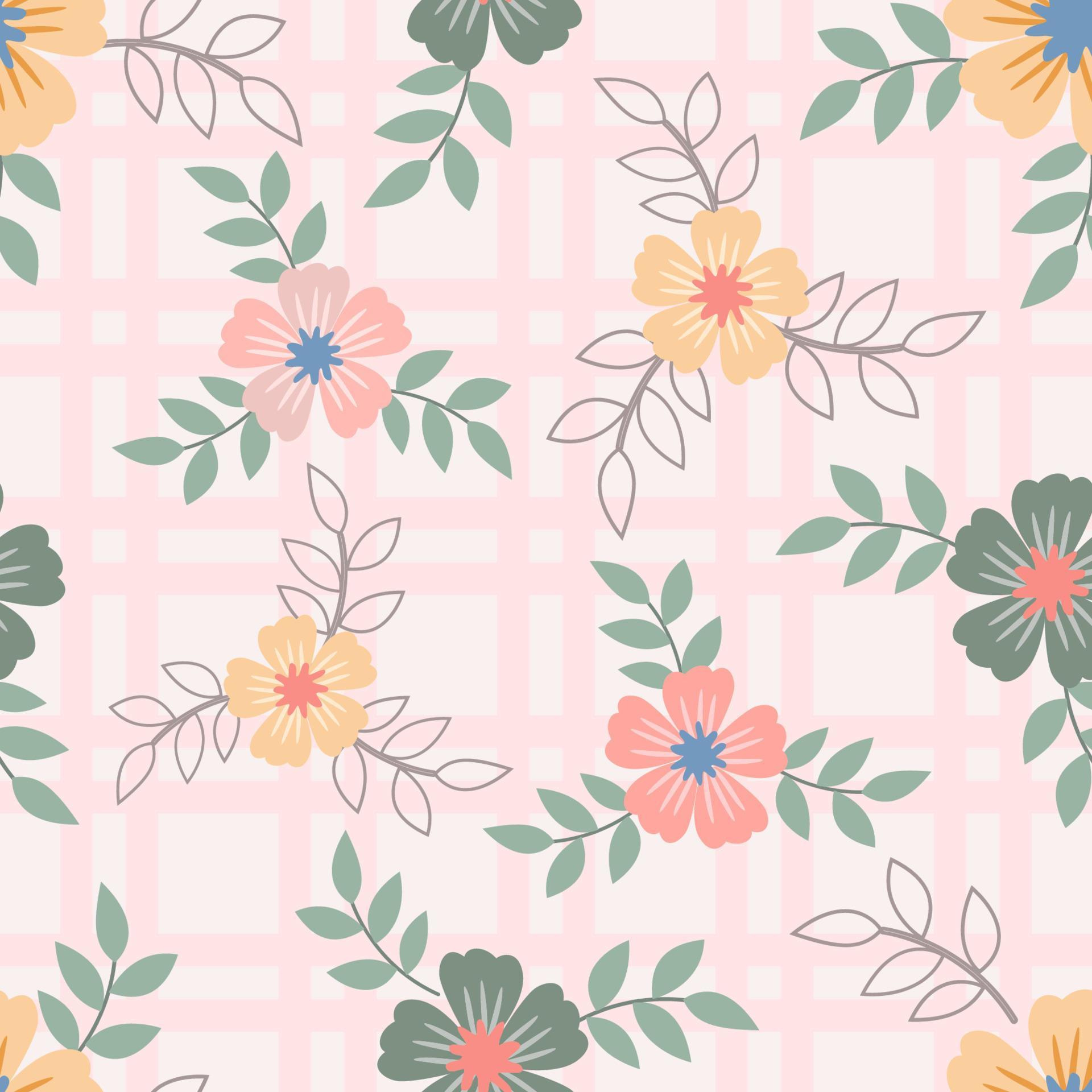 Floral seamless pattern with beautiful Flowers Stock Free