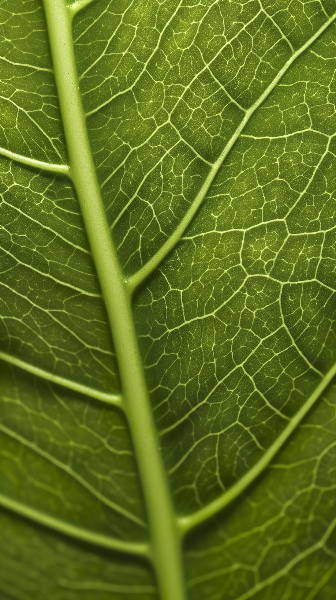 Close-up green leaf nerves, generat ai Free Photo