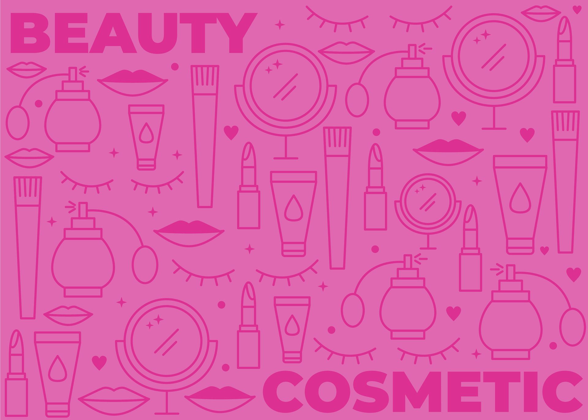 beauty and cosmetic pattern design Free Vector