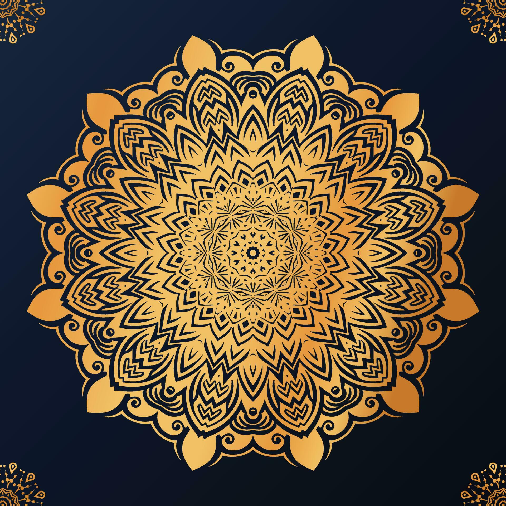 Vector flower luxury mandala background arabesque style Stock Free and Free SVG