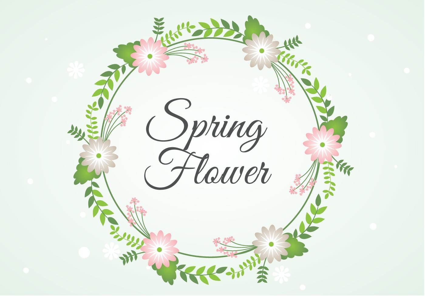 Free Spring Flower Wreath Background Stock Free and Free SVG