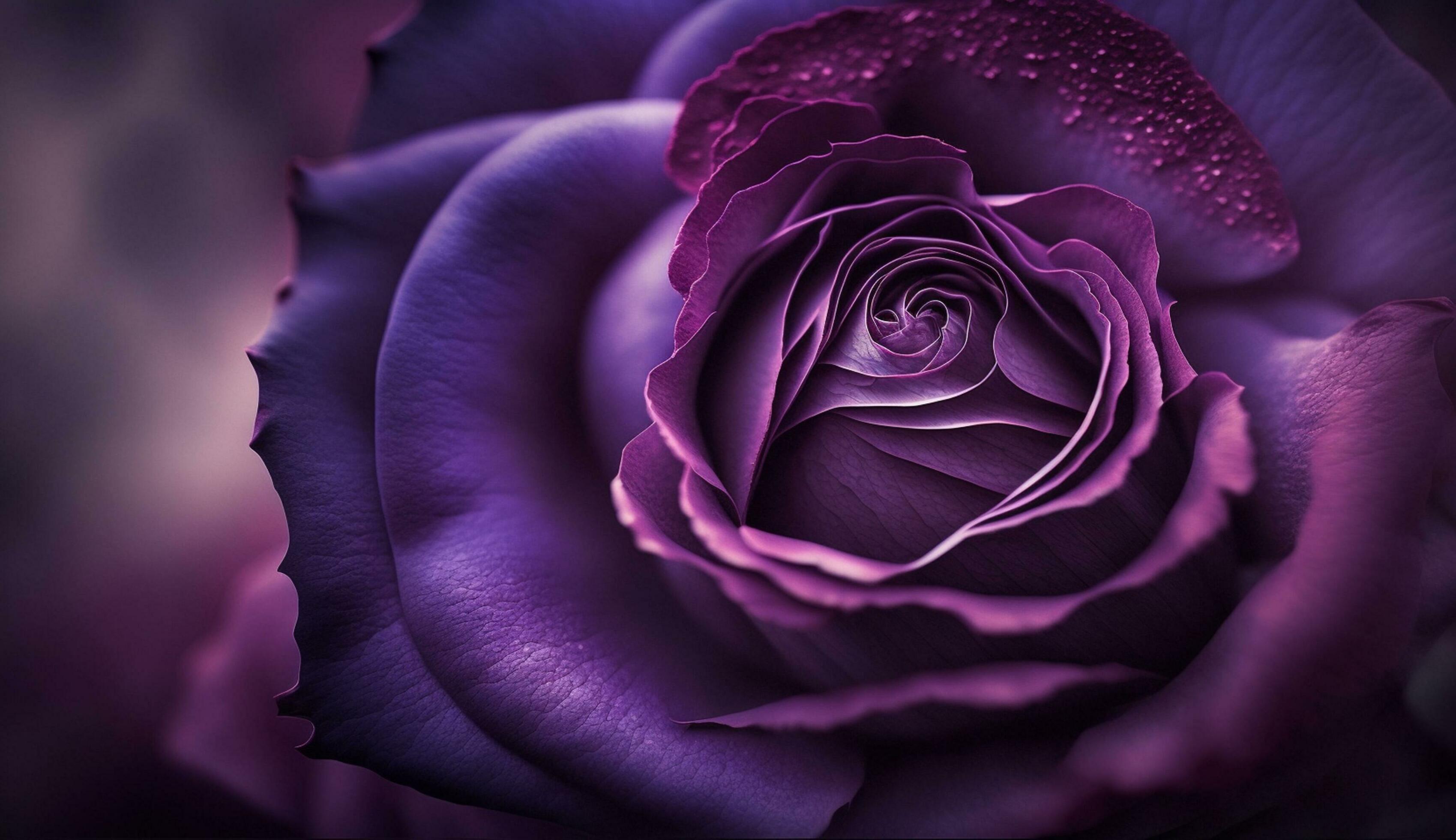 Freshness and elegance of purple flower blossom ,generative AI Stock Free